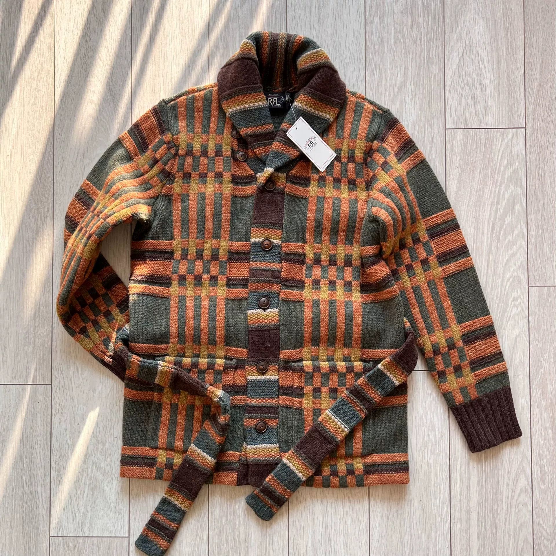 RRL Ralph Lauren RRL Shawl Collar Navajo Wool Cardigan Size US S / EU 44-46 / 1 - 7 Thumbnail