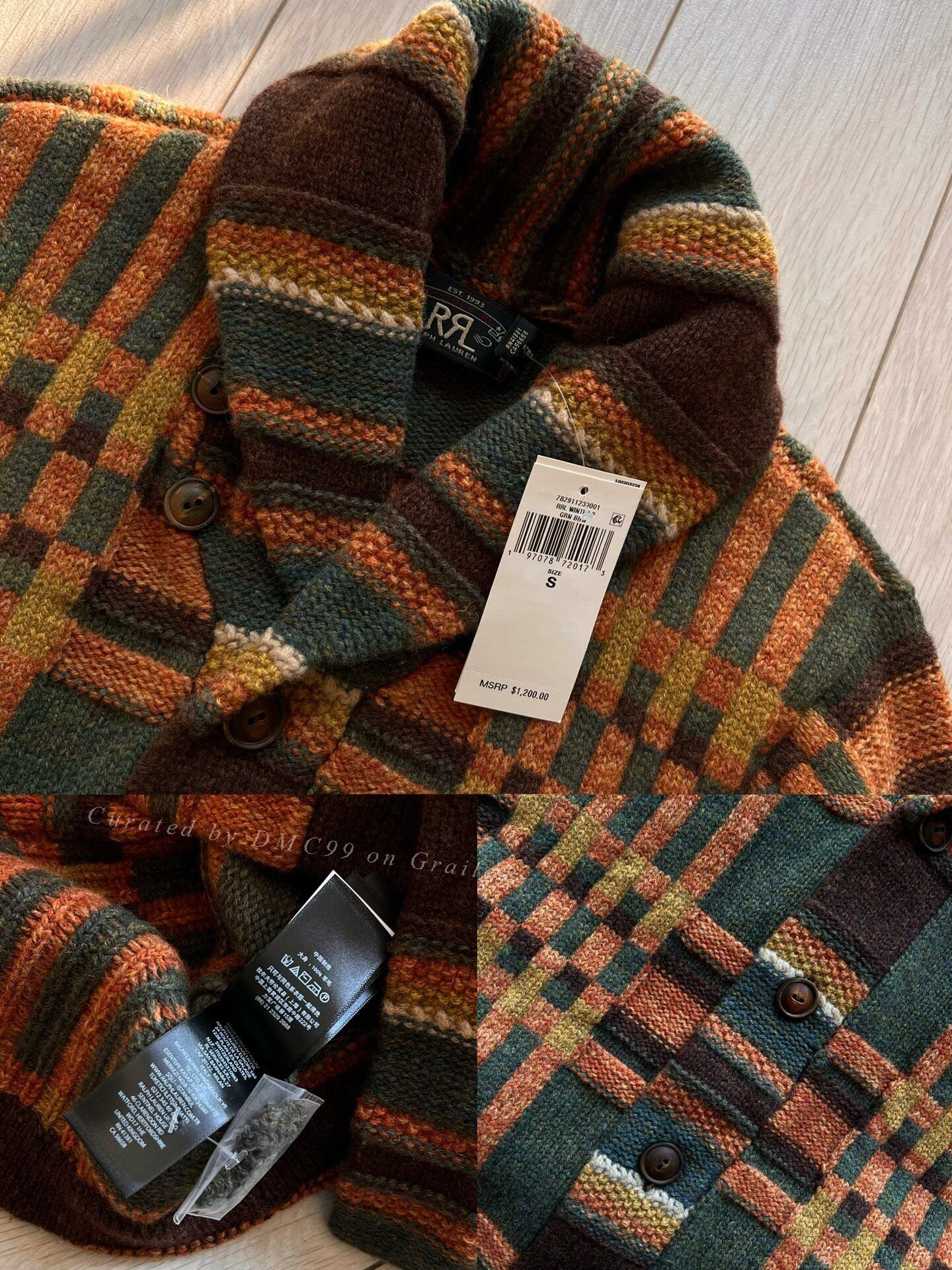 RRL Ralph Lauren RRL Shawl Collar Navajo Wool Cardigan Size US S / EU 44-46 / 1 - 9 Thumbnail