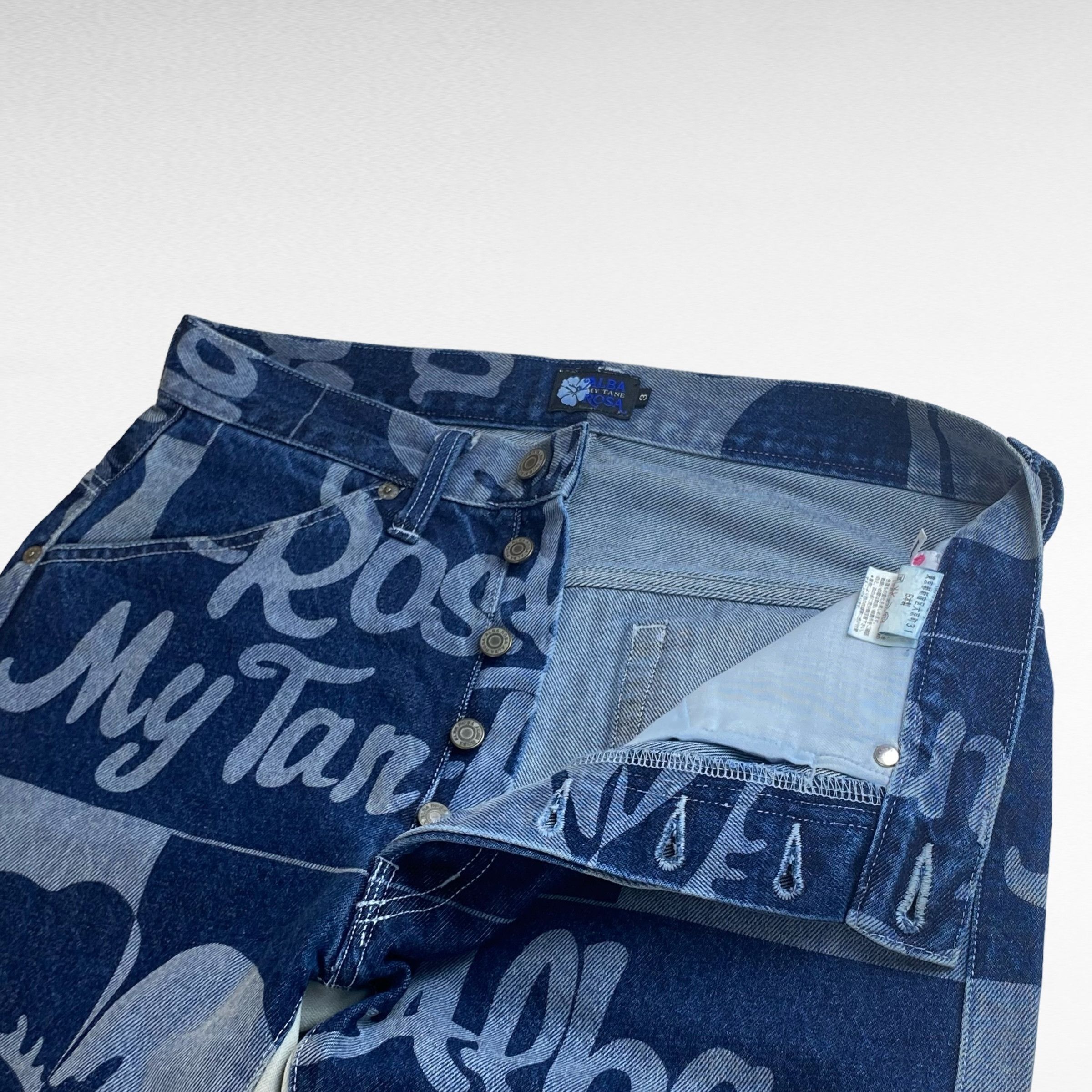Vintage ALBA ROSA 90s Y2K All-Over Pattern Denim Pants Size 32 Size US 32 / EU 48 - 3 Thumbnail