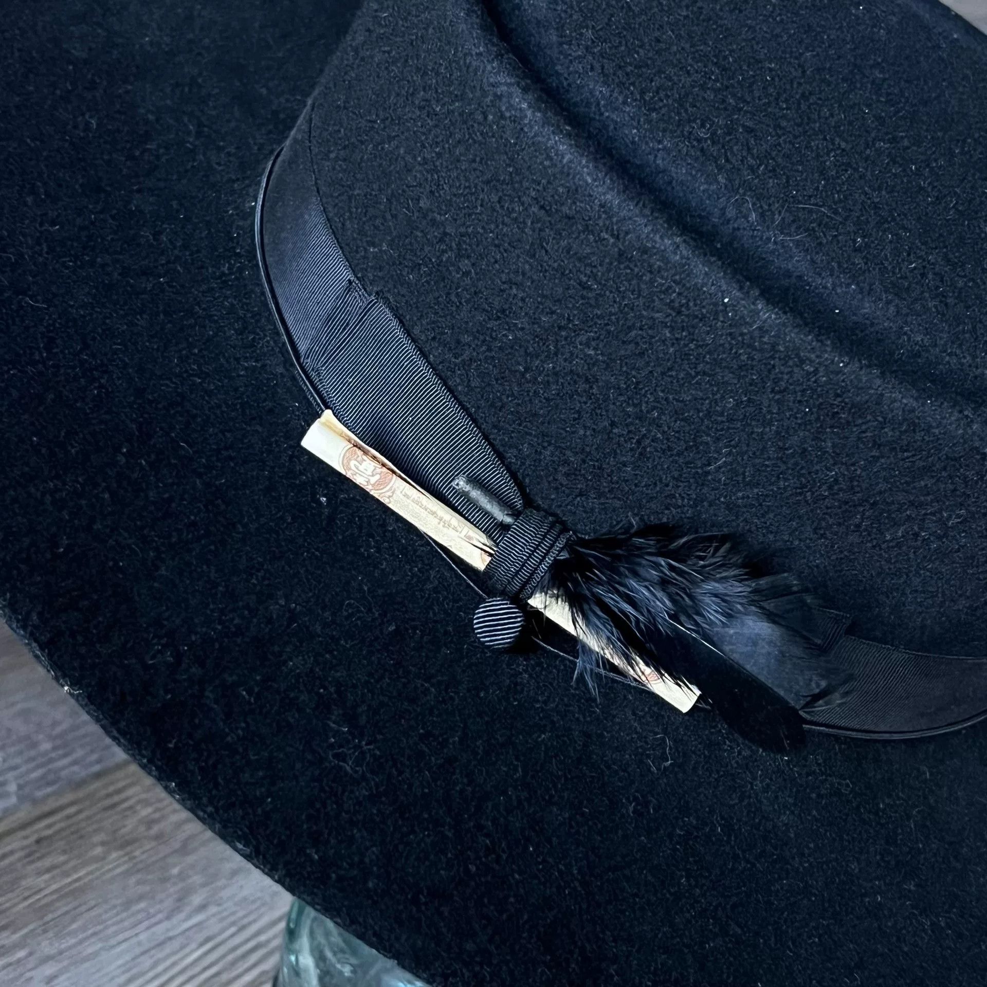 THE H.W.DOG&CO. H.W.DOG Rabbit Fur Flat Top Hat Size ONE SIZE - 5 Thumbnail