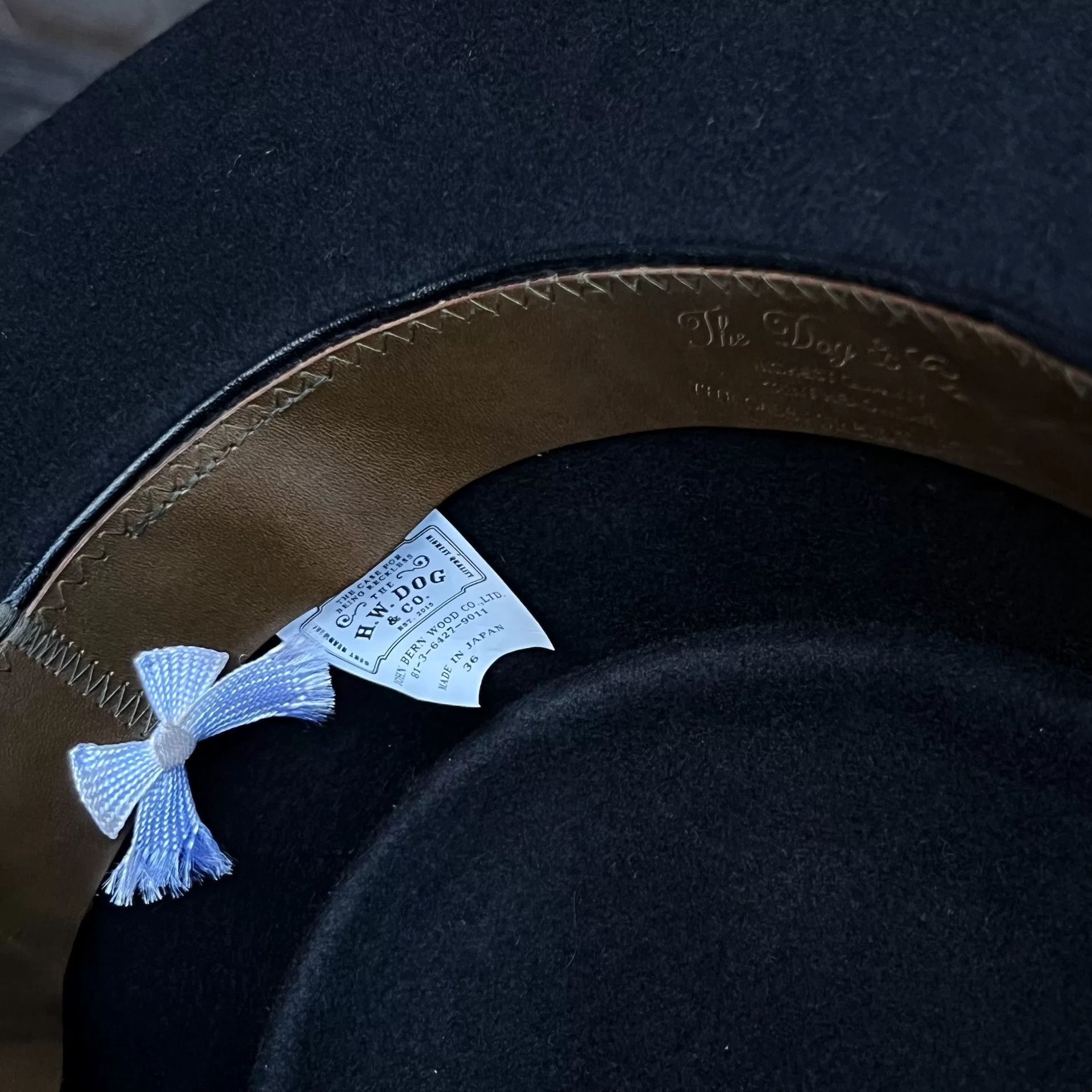 THE H.W.DOG&CO. H.W.DOG Rabbit Fur Flat Top Hat Size ONE SIZE - 7 Thumbnail