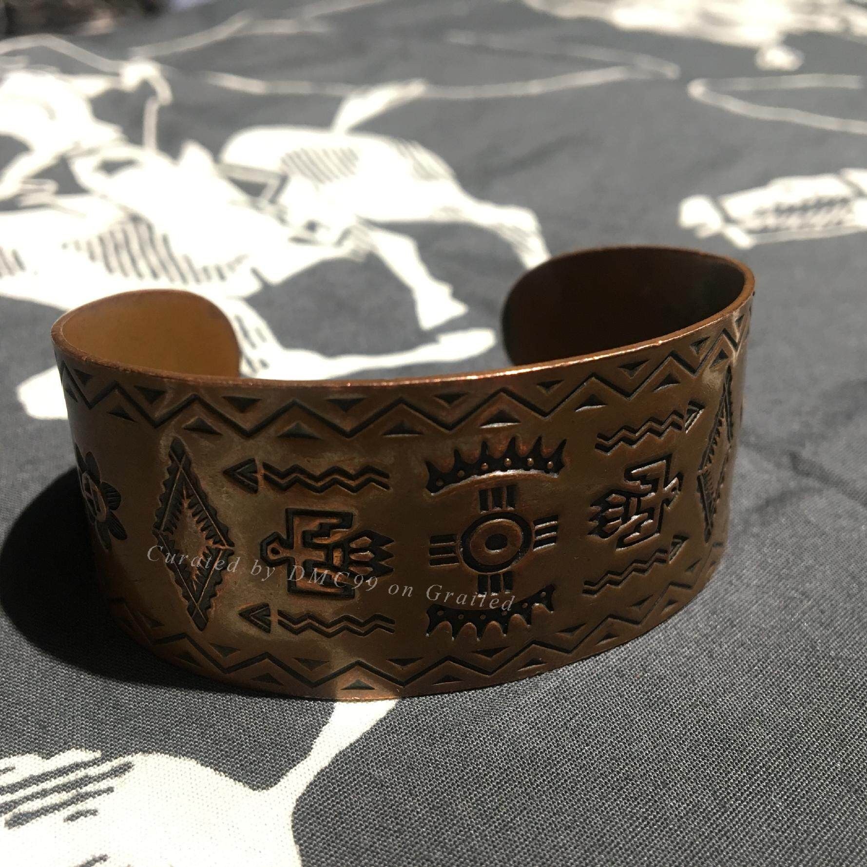 Other Navajo Copper Wide Bracelet Size ONE SIZE - 2 Thumbnail
