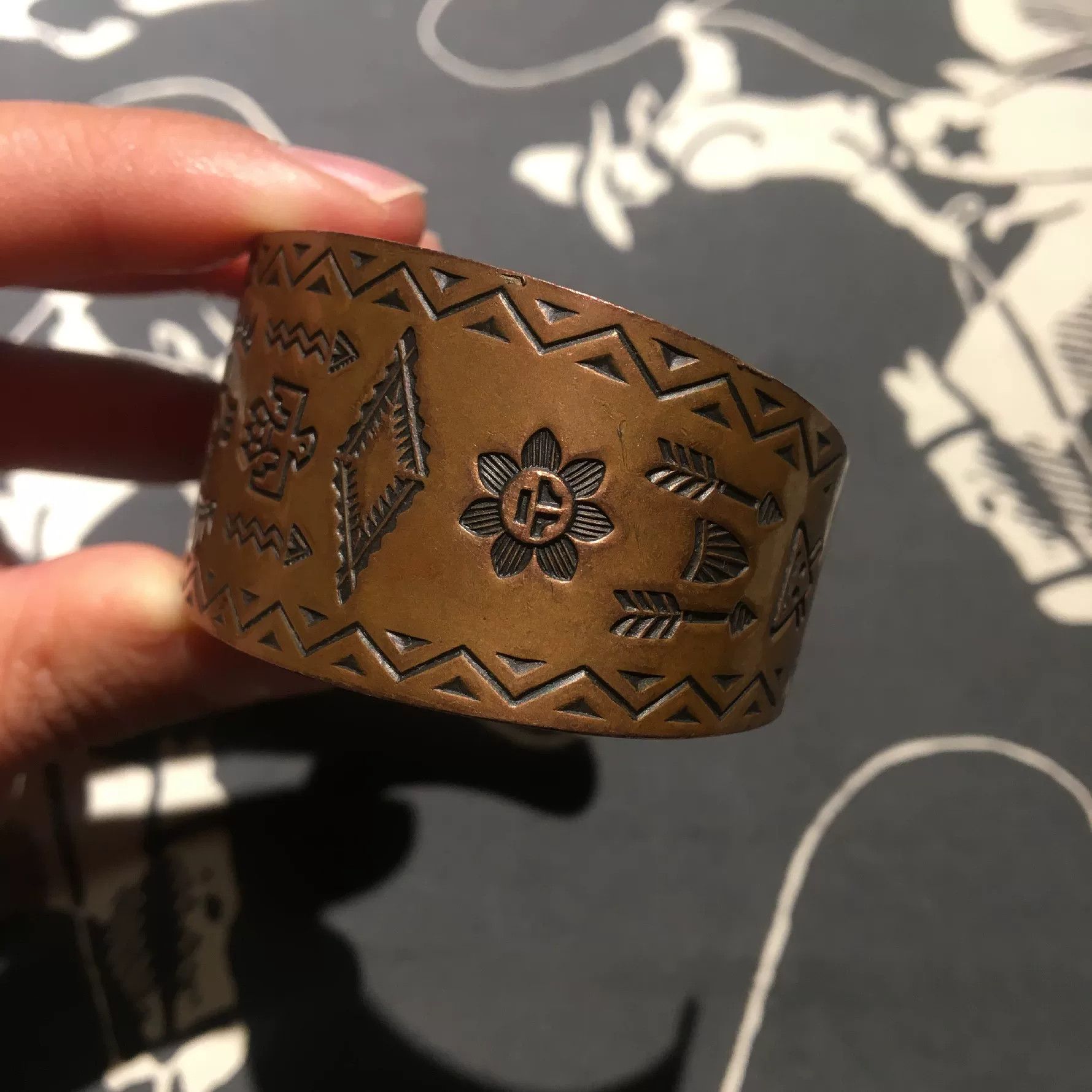 Other Navajo Copper Wide Bracelet Size ONE SIZE - 4 Thumbnail