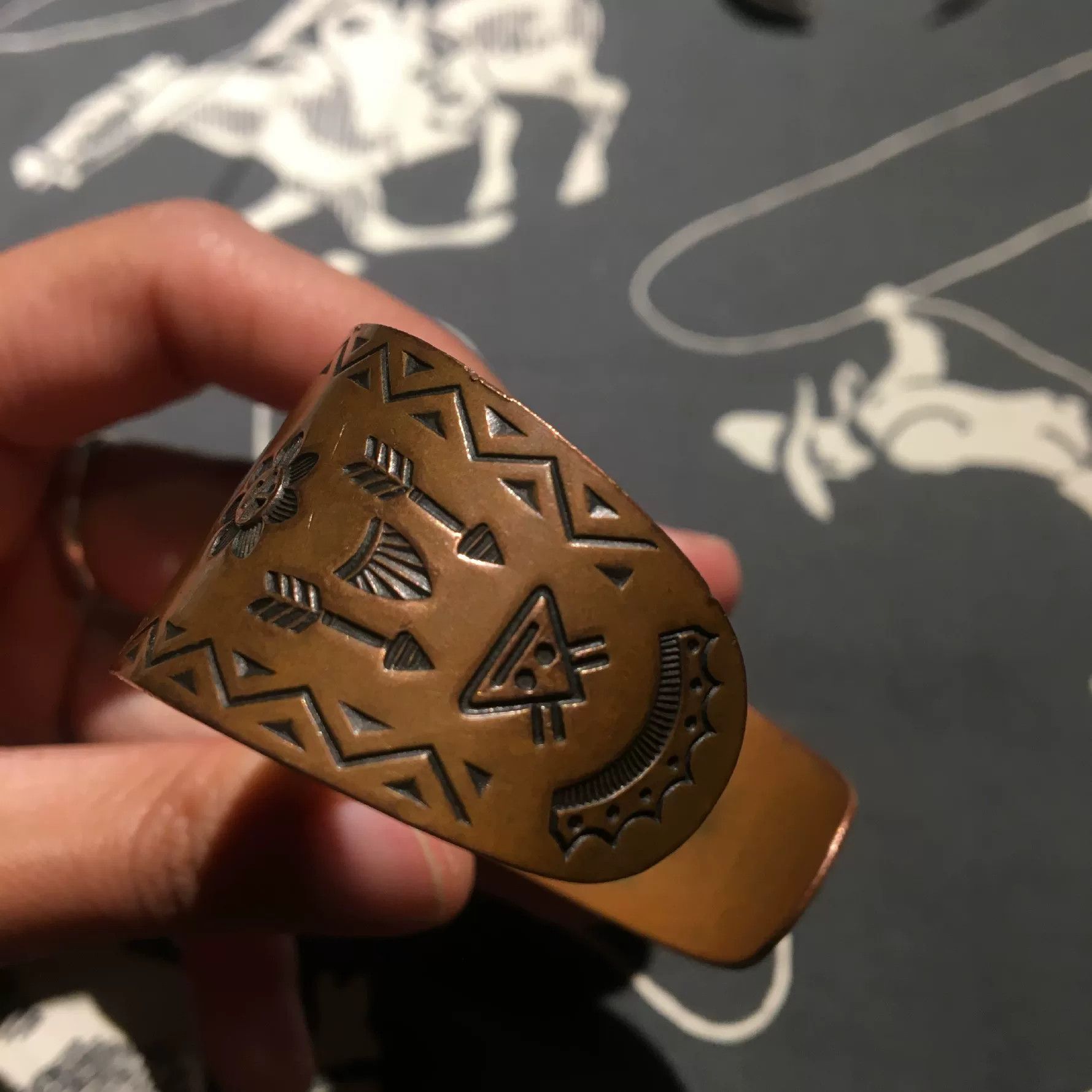 Other Navajo Copper Wide Bracelet Size ONE SIZE - 3 Thumbnail