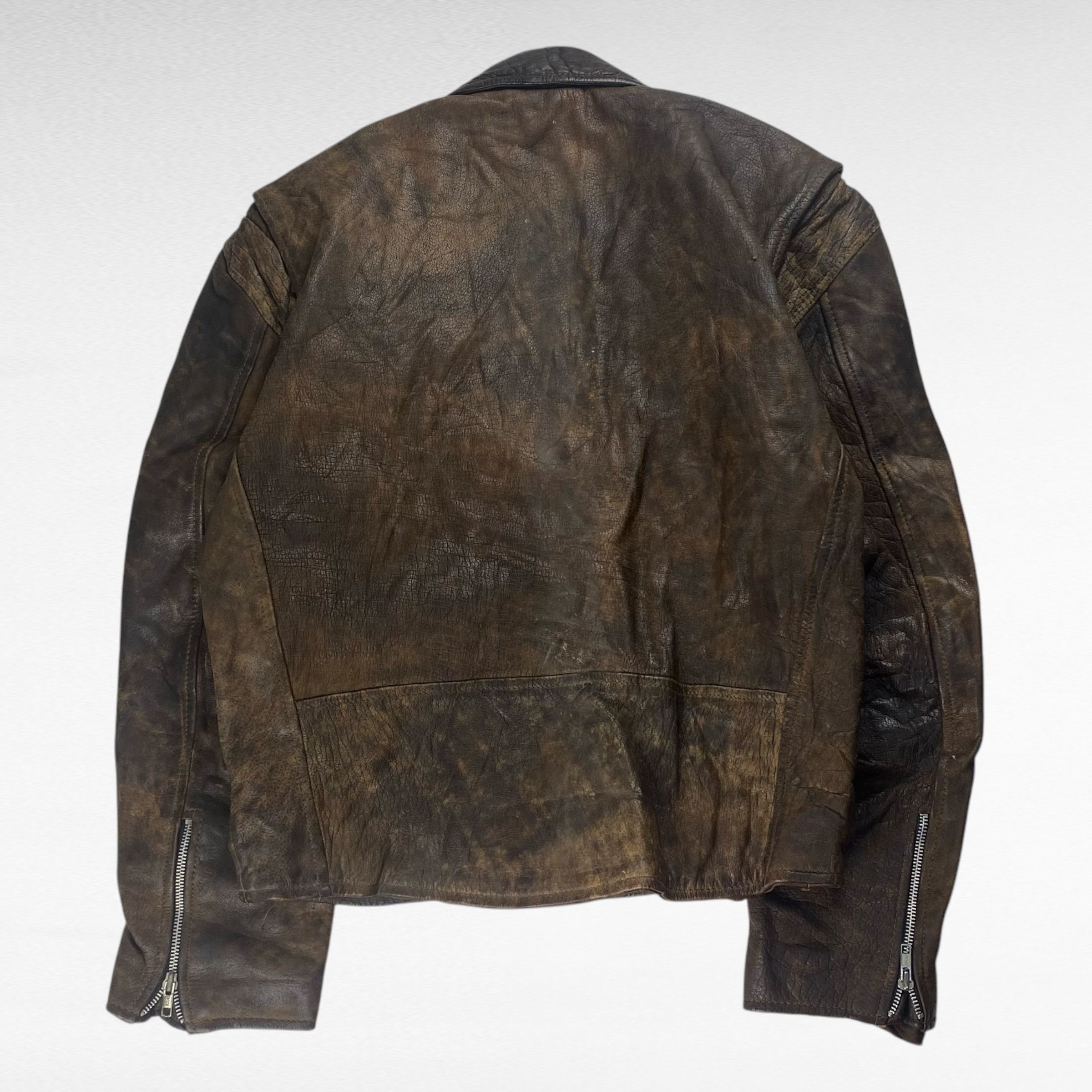 Vintage USED Brown Genuine Leather Double Rider Studs Size M Size US M / EU 48-50 / 2 - 2 Thumbnail
