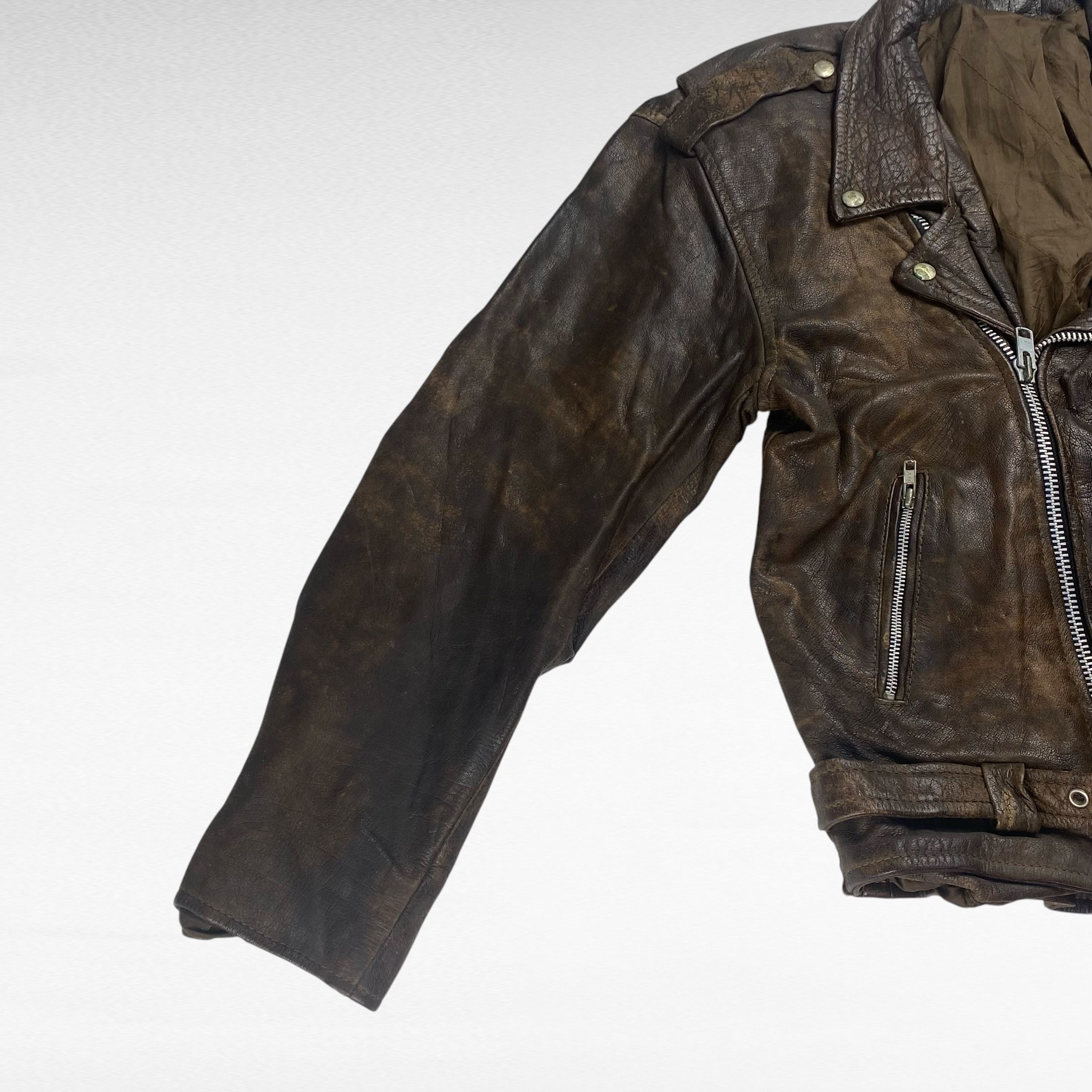 Vintage USED Brown Genuine Leather Double Rider Studs Size M Size US M / EU 48-50 / 2 - 3 Thumbnail