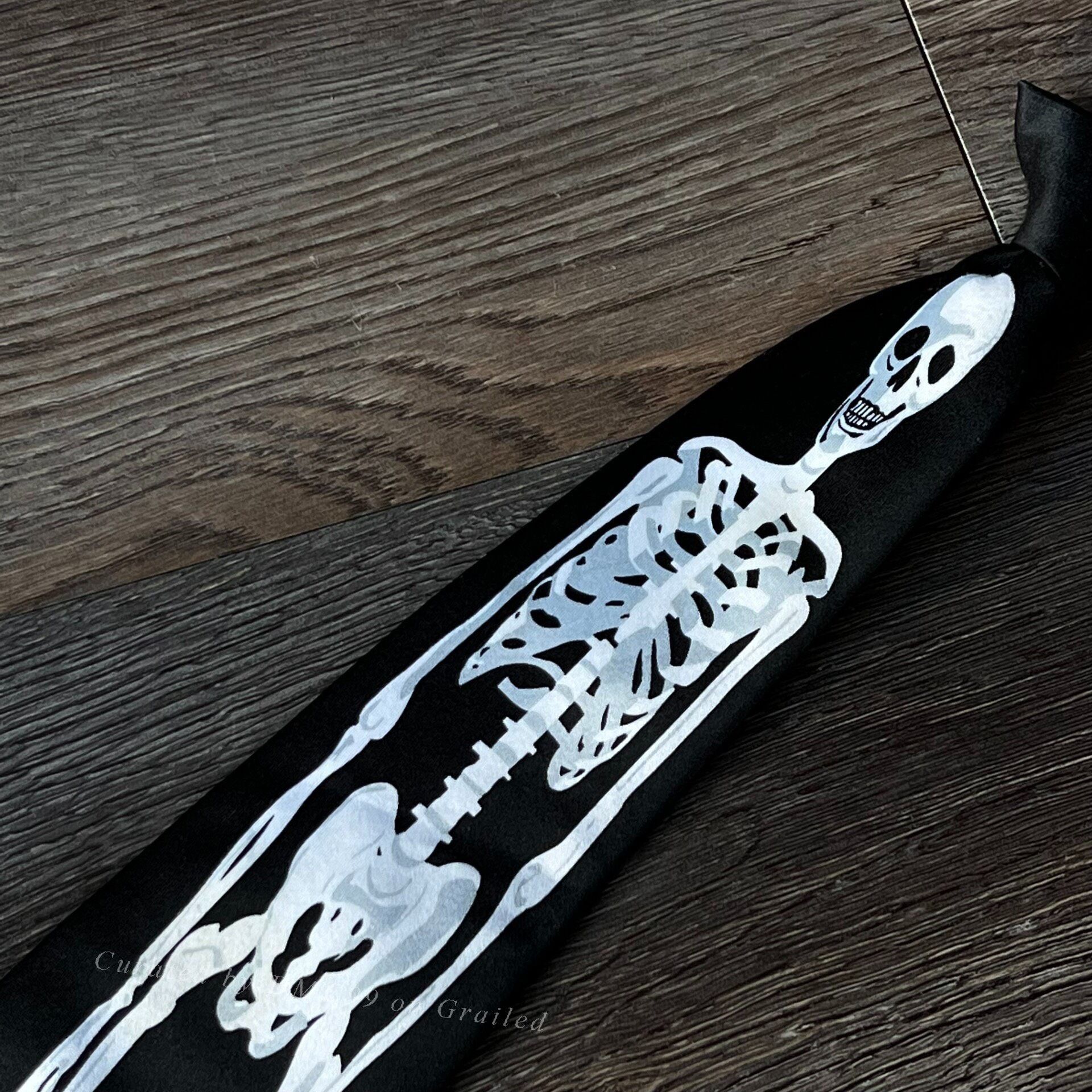 Other Vintage 90s Skull Self-Tie Silk Tie Size ONE SIZE - 4 Thumbnail