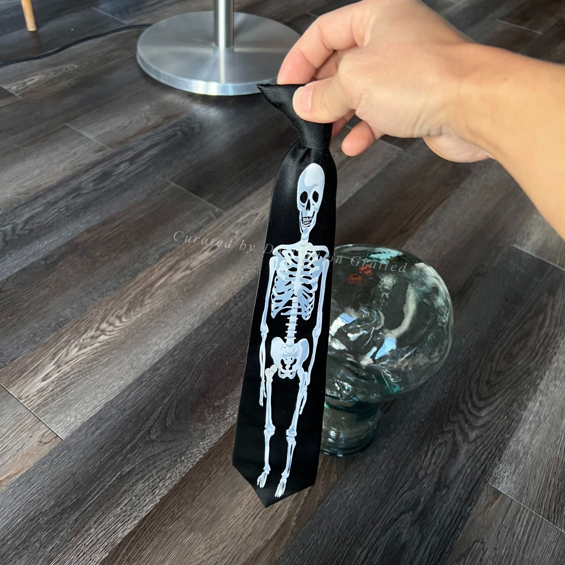 Other Vintage 90s Skull Self-Tie Silk Tie Size ONE SIZE - 3 Thumbnail