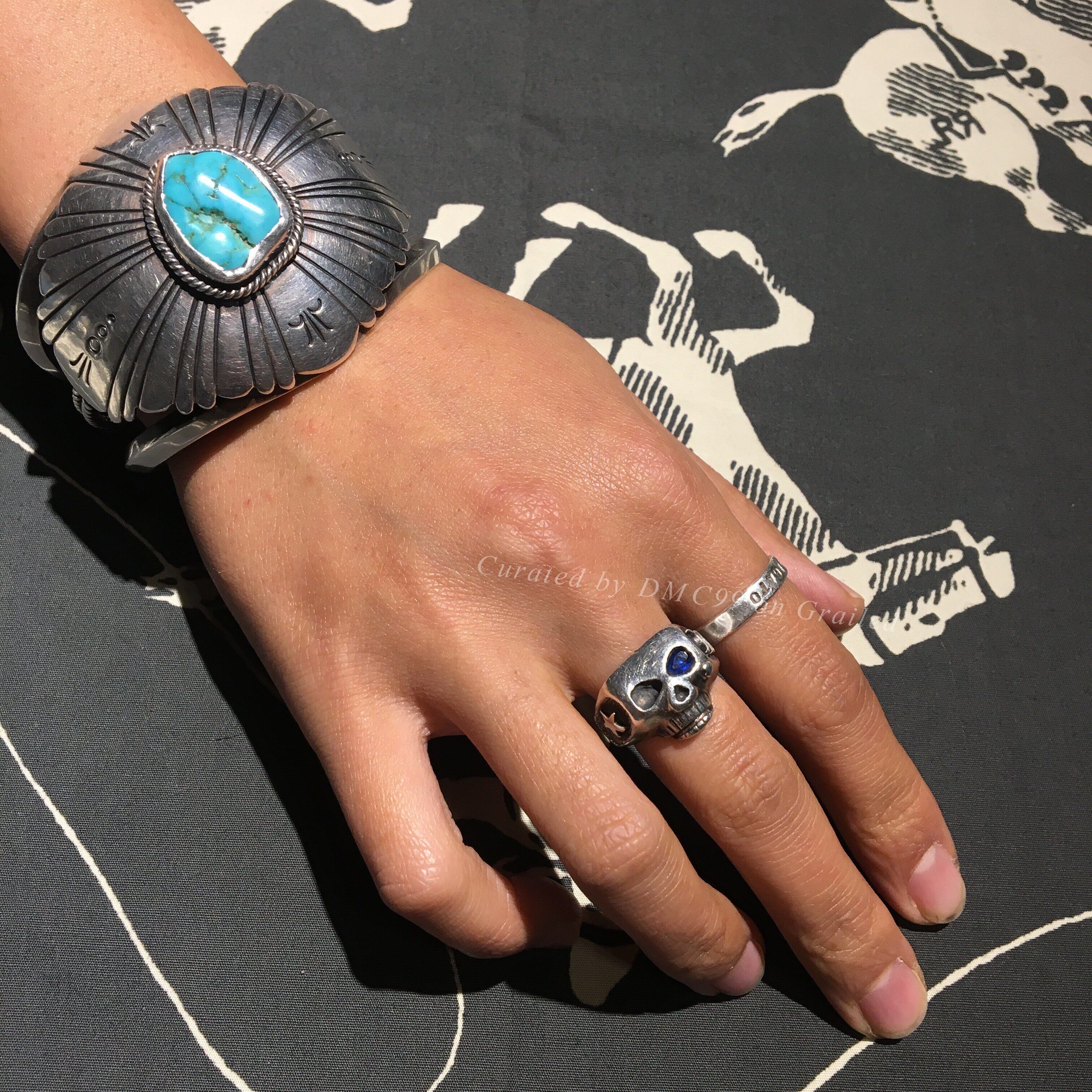Other Navajo Wide Silver Bracelet 60-70s Size ONE SIZE - 5 Thumbnail