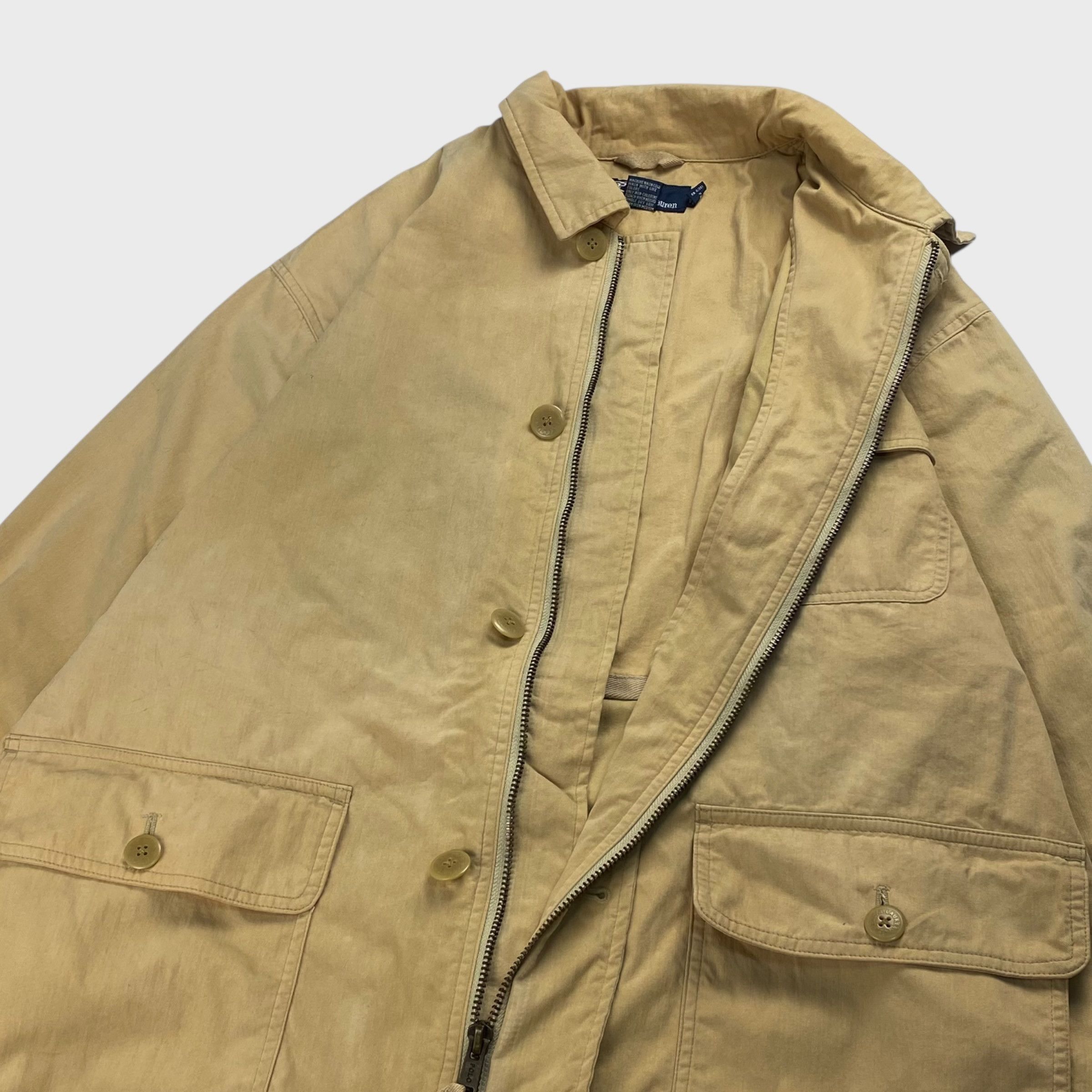Ralph Lauren POLO by Ralph Lauren Beige Mid-Length Hunting Jacket Size XL Size US XL / EU 56 / 4 - 4 Thumbnail