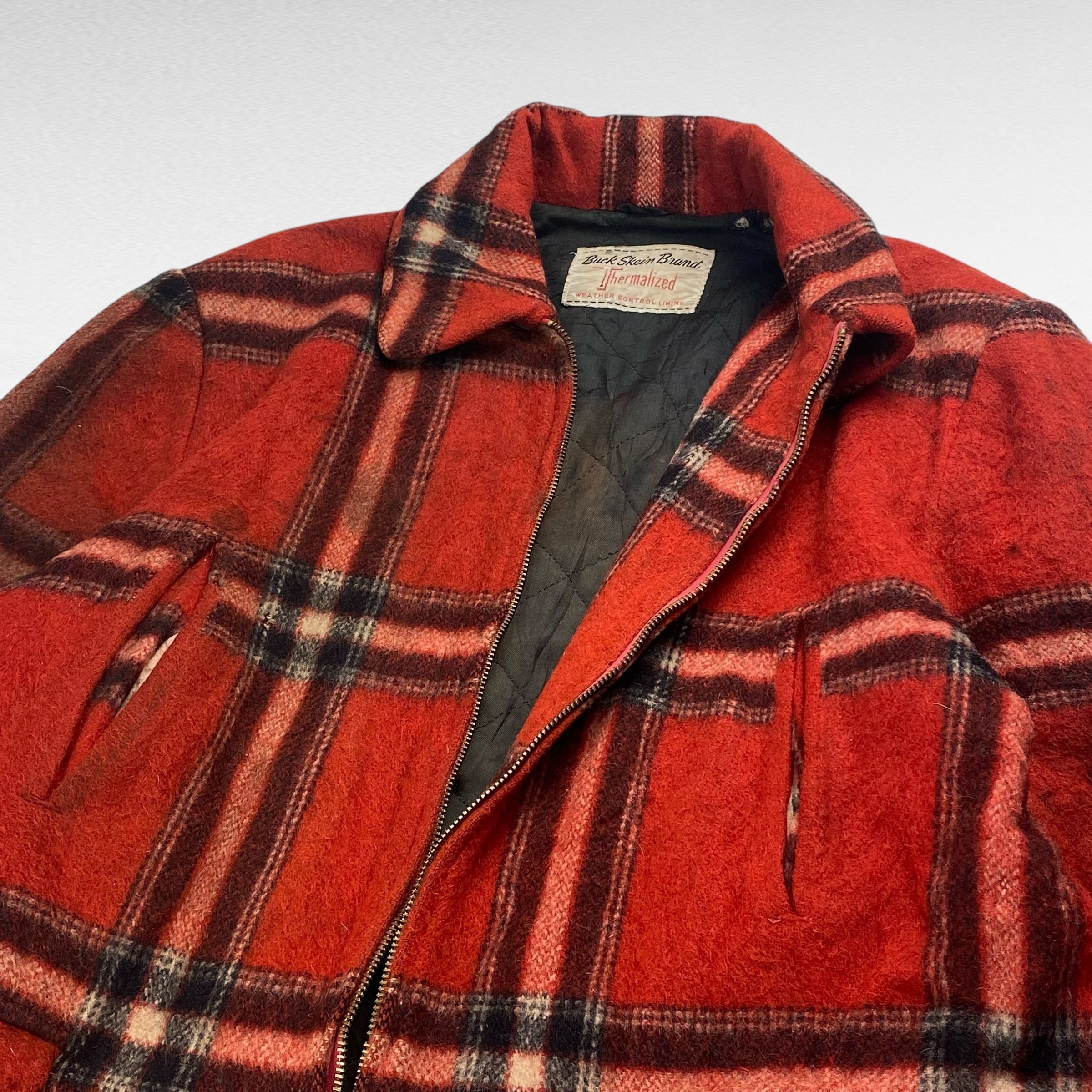 Vintage Buck Skin Brand 60s Plaid Wool Jacket Talon Zipper Size L Size US L / EU 52-54 / 3 - 3 Thumbnail