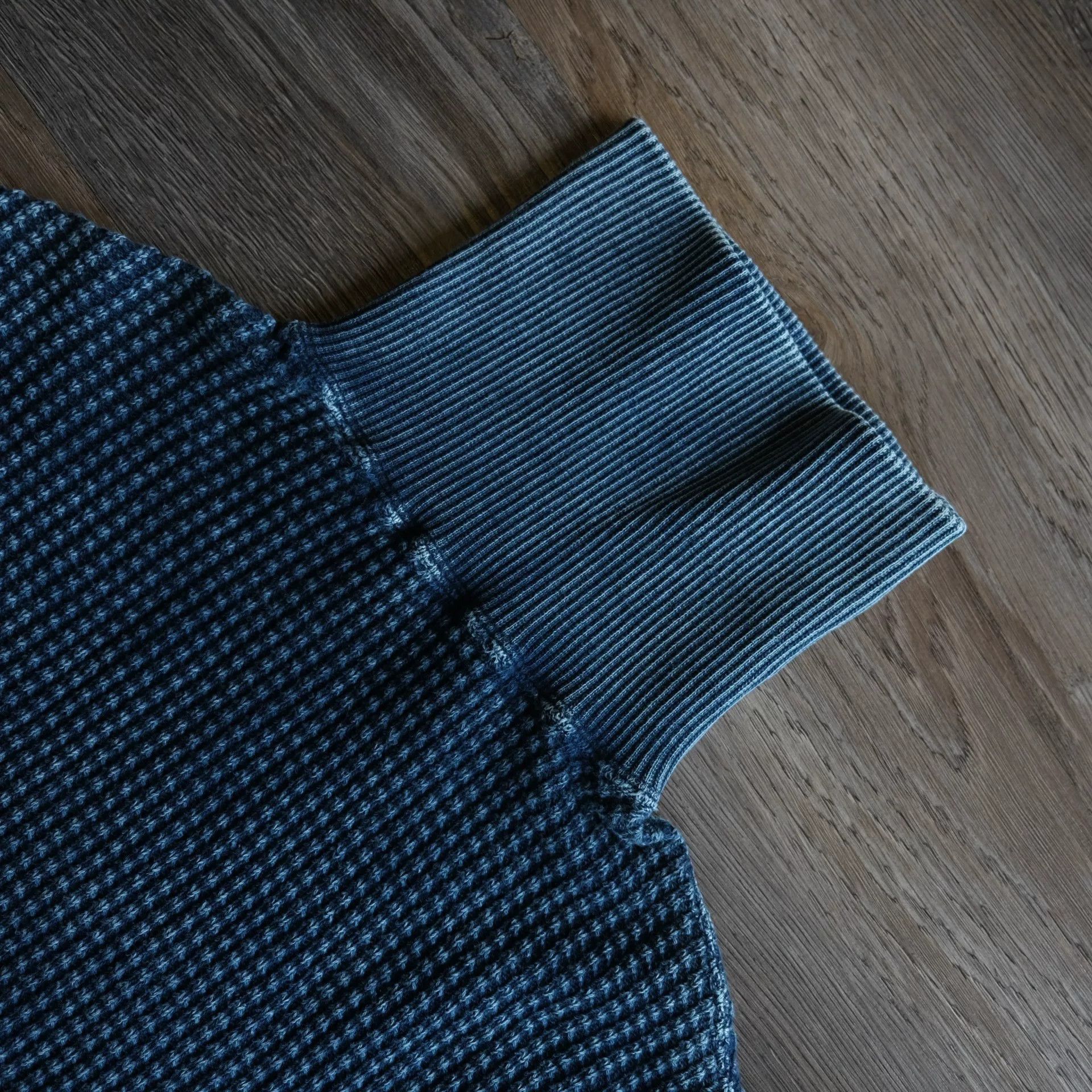 Porter Classic Porter Classic Waffle Indigo Turtleneck Sweatshirt Size US M / EU 48-50 / 2 - 4 Thumbnail