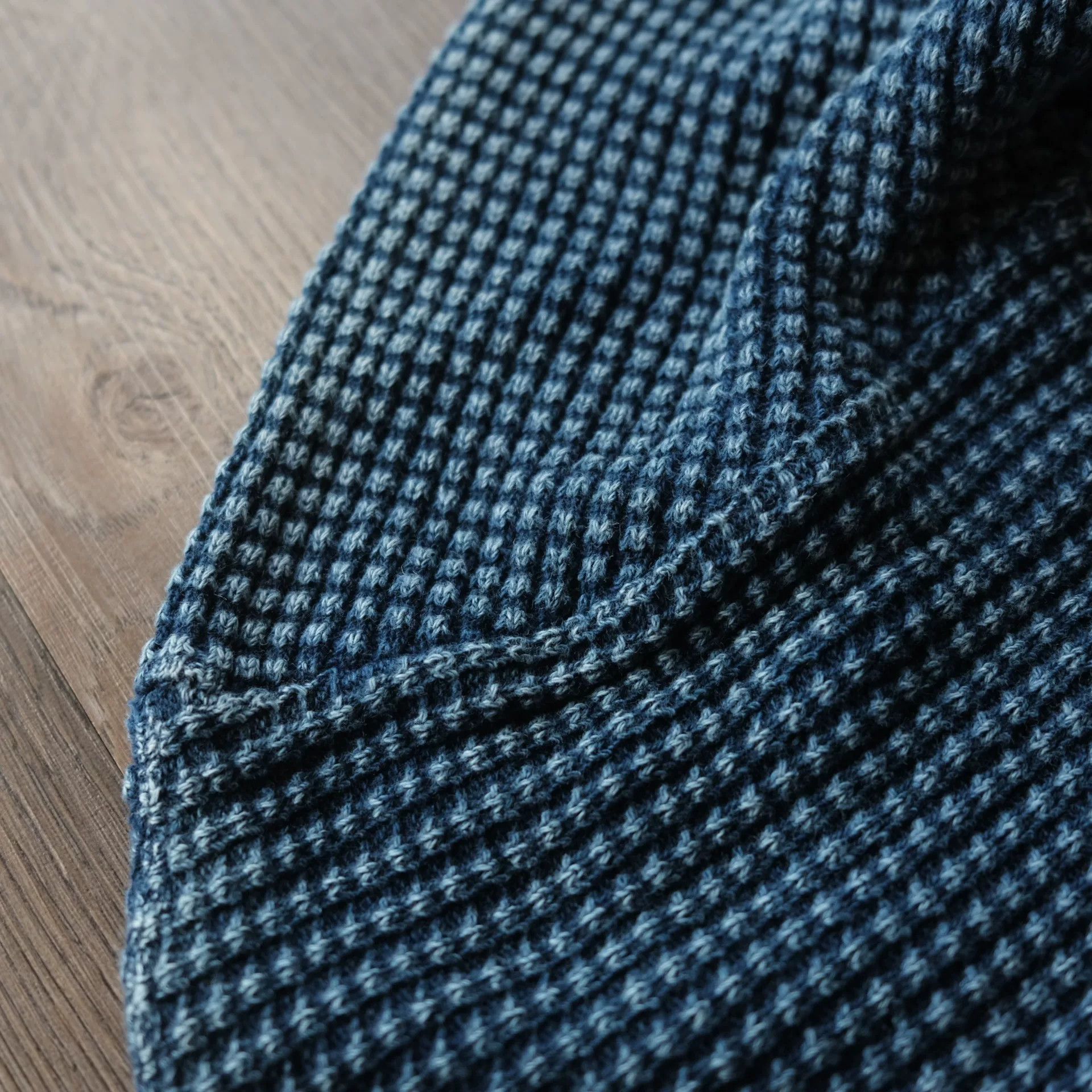 Porter Classic Porter Classic Waffle Indigo Turtleneck Sweatshirt Size US M / EU 48-50 / 2 - 3 Thumbnail