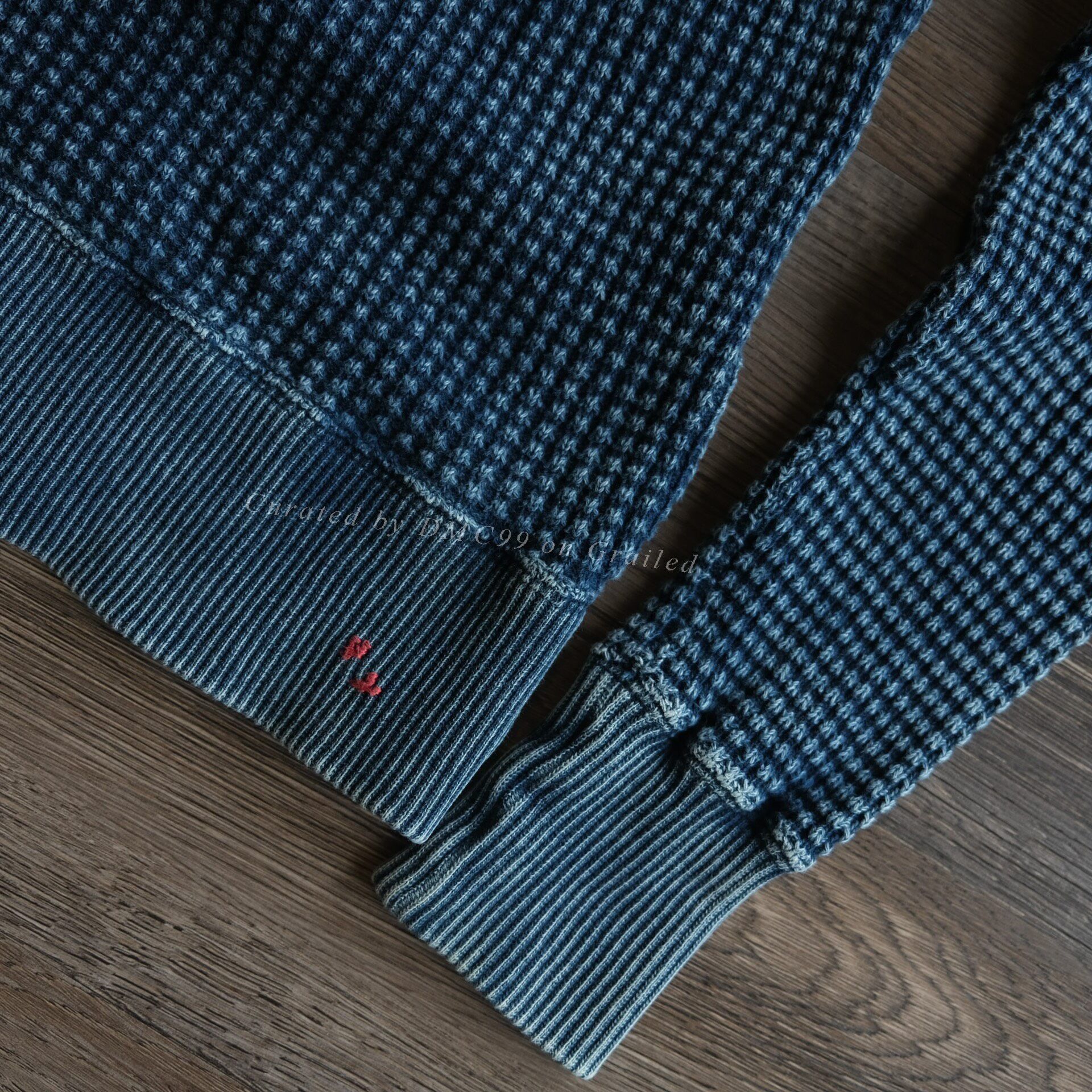 Porter Classic Porter Classic Waffle Indigo Turtleneck Sweatshirt Size US M / EU 48-50 / 2 - 6 Thumbnail