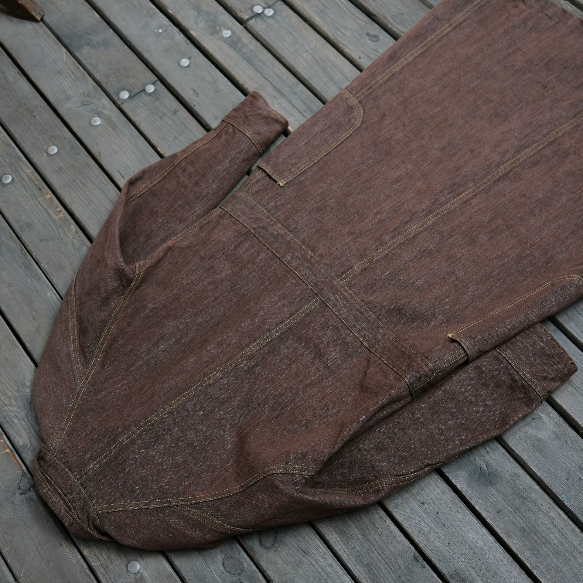 Kapital KAPITAL Vintage Persimmon Dyed Denim Trench Size S / US 4 / IT 40 - 5 Thumbnail