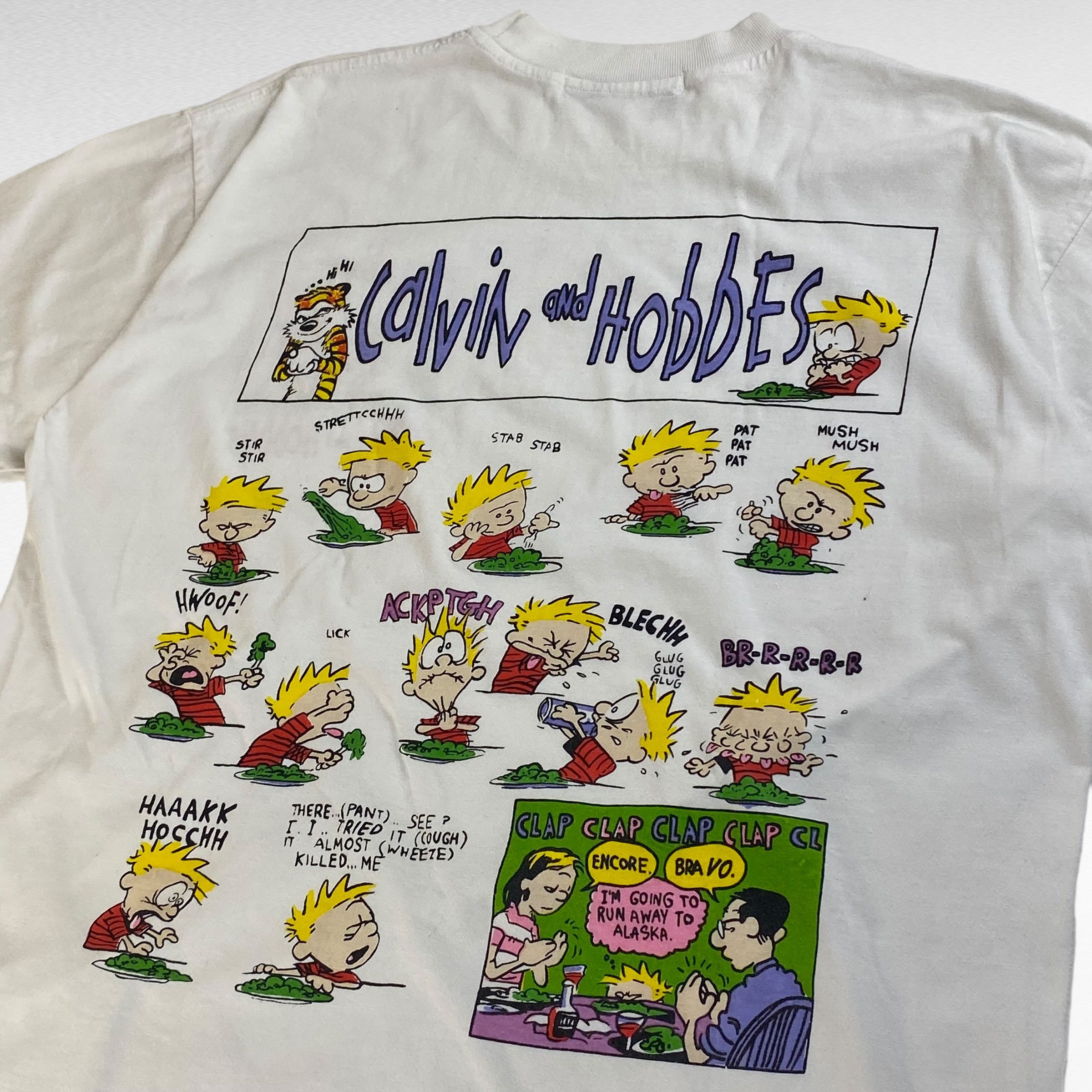 Vintage SHARK ATTACK 90s Calvin & Hobbes Cartoon T-Shirt Size L Size US L / EU 52-54 / 3 - 4 Thumbnail