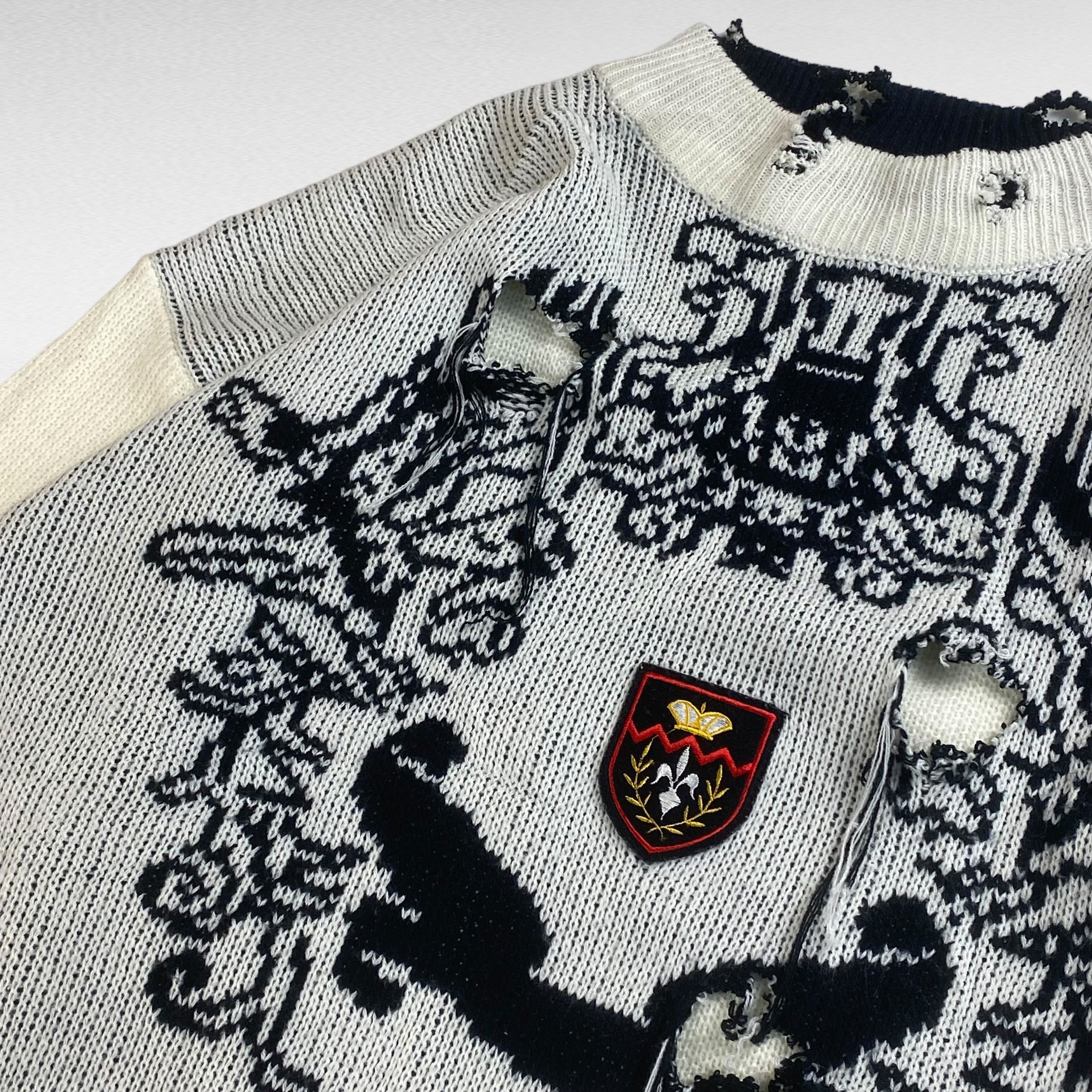 Gabrielle GABRIELLE 90s Remake Boro Jacquard Knit Sweater Size M Size US M / EU 48-50 / 2 - 5 Thumbnail