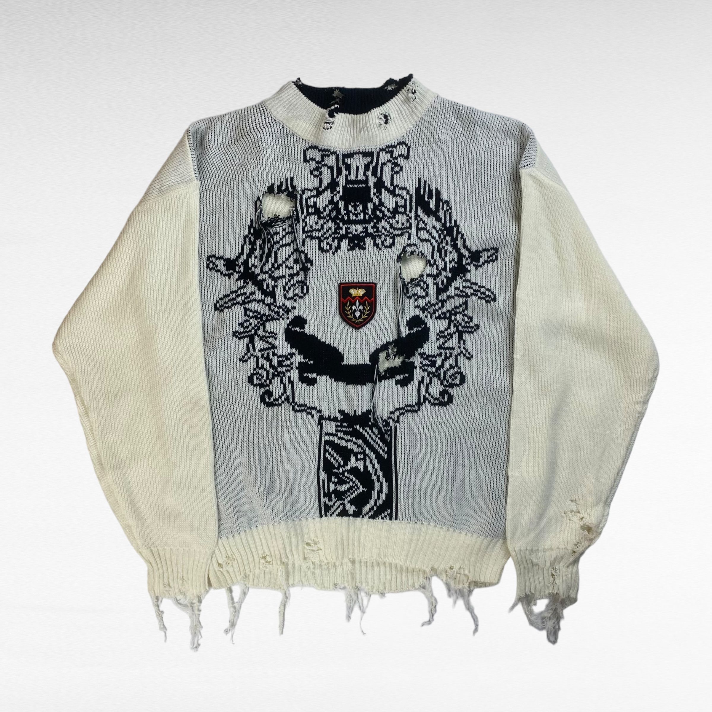 Gabrielle GABRIELLE 90s Remake Boro Jacquard Knit Sweater Size M Size US M / EU 48-50 / 2 - 2 Thumbnail