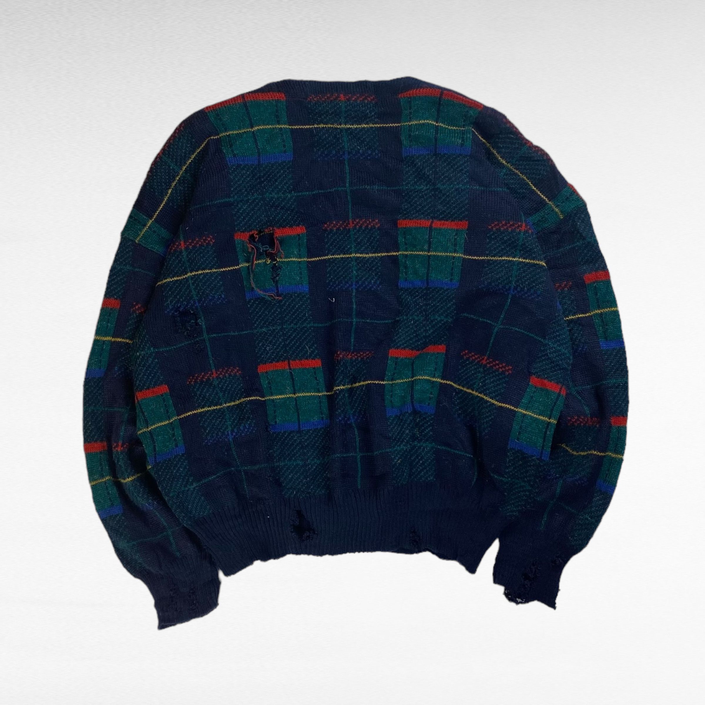 Vintage KRISS 90s Remake Boro Double Breasted Check Cardigan Size L Size US L / EU 52-54 / 3 - 2 Thumbnail