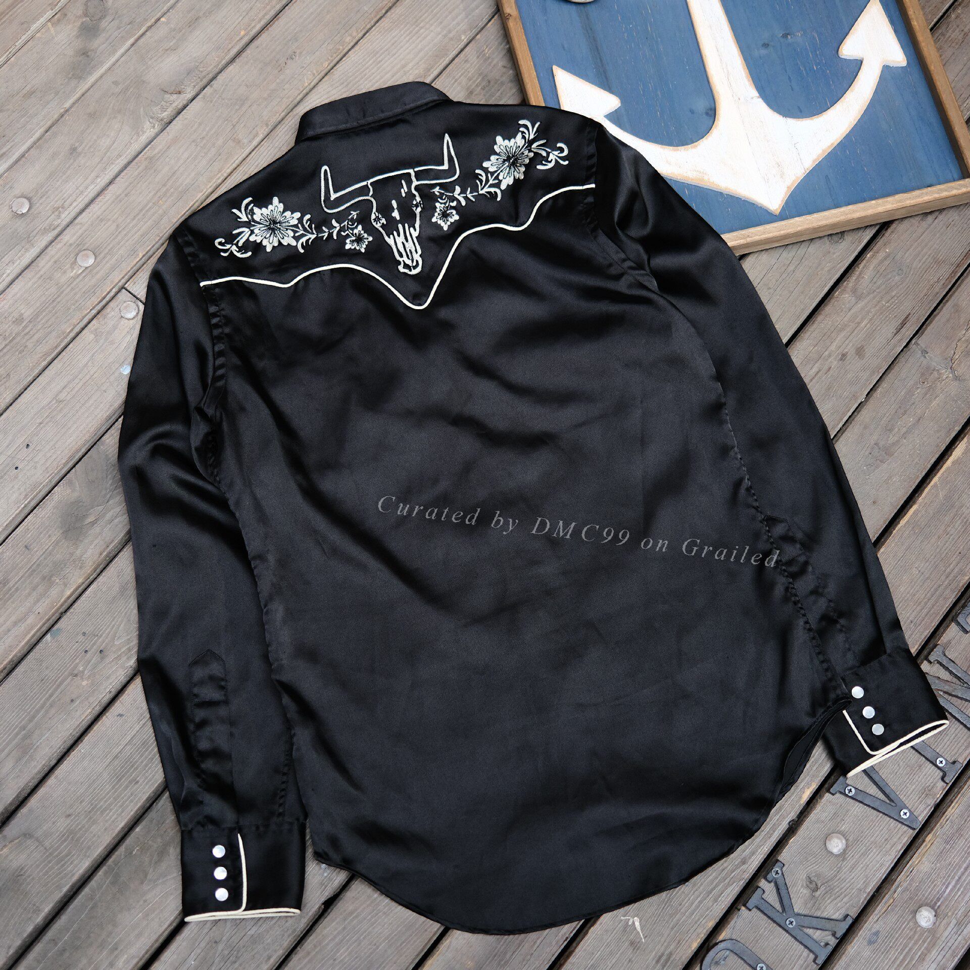 RRL Ralph Lauren RRL Bull Head Embroidery Silk Western Shirt Size US S / EU 44-46 / 1 - 3 Thumbnail