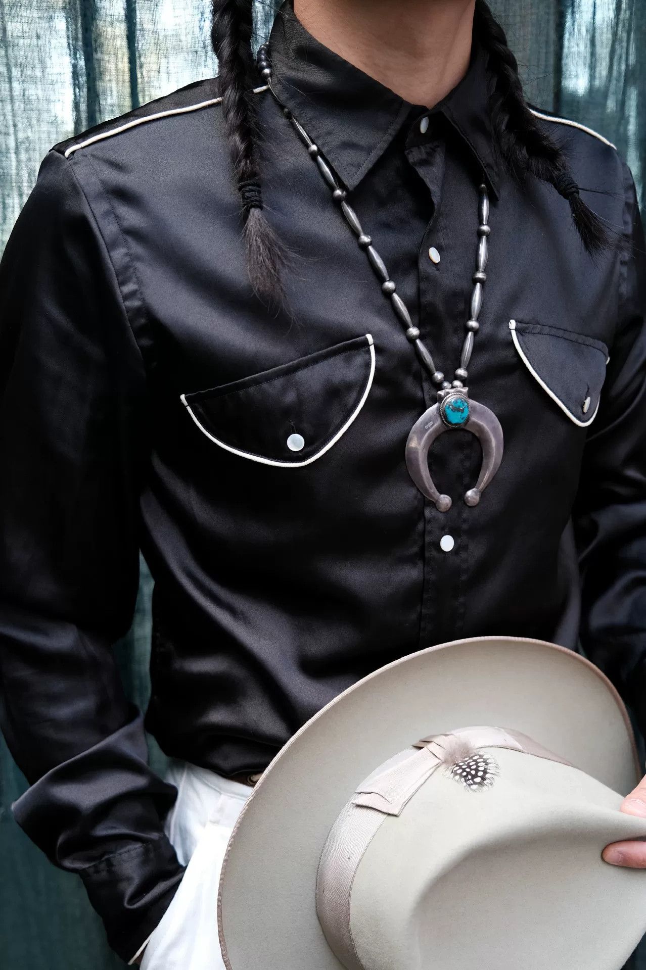RRL Ralph Lauren RRL Bull Head Embroidery Silk Western Shirt Size US S / EU 44-46 / 1 - 2 Thumbnail