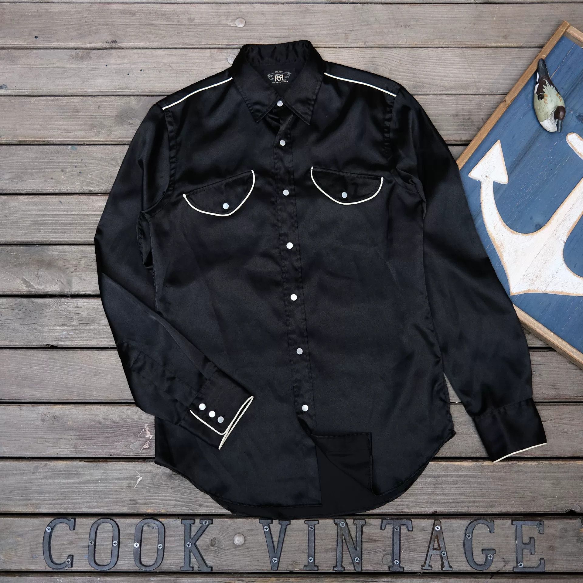RRL Ralph Lauren RRL Bull Head Embroidery Silk Western Shirt Size US S / EU 44-46 / 1 - 6 Thumbnail