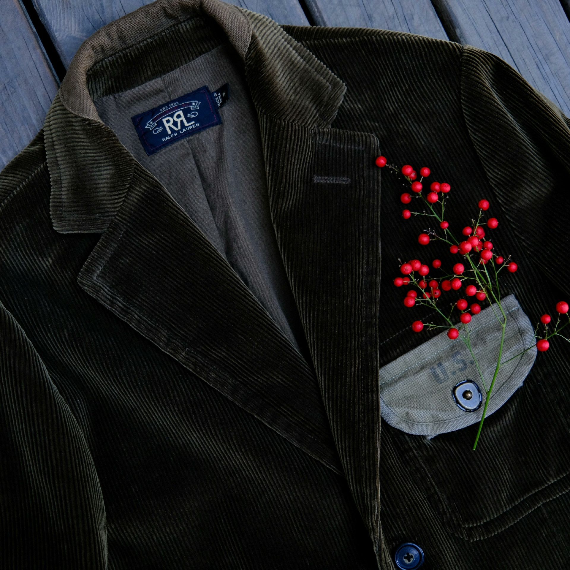 RRL Ralph Lauren RRL Remake Boro Corduroy Blazer Size US XS / EU 42 / 0 - 5 Thumbnail