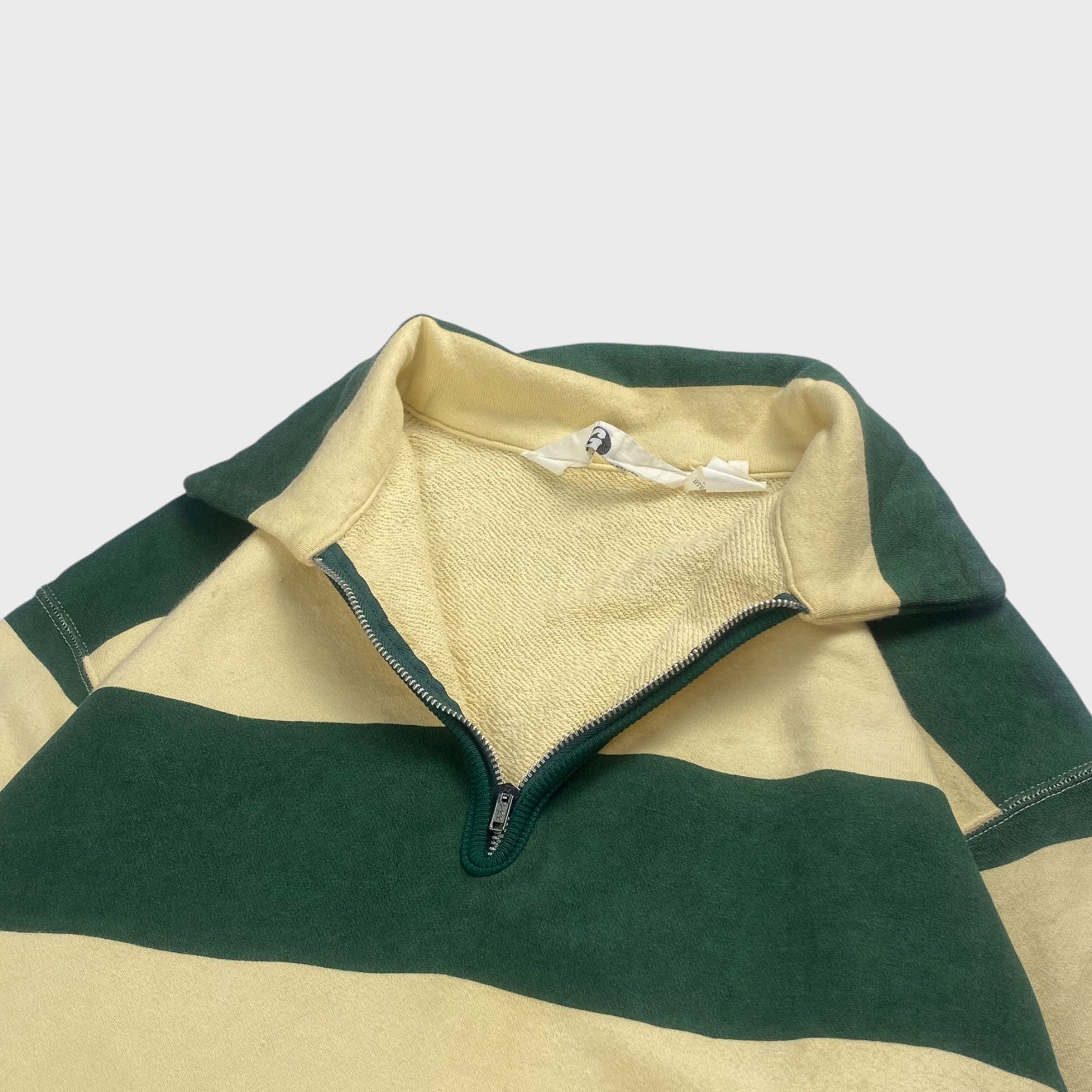 GOODENOUGH GOOD ENOUGH 90s Collared Striped Half-Zip Sweatshirt Size M Size US M / EU 48-50 / 2 - 4 Thumbnail