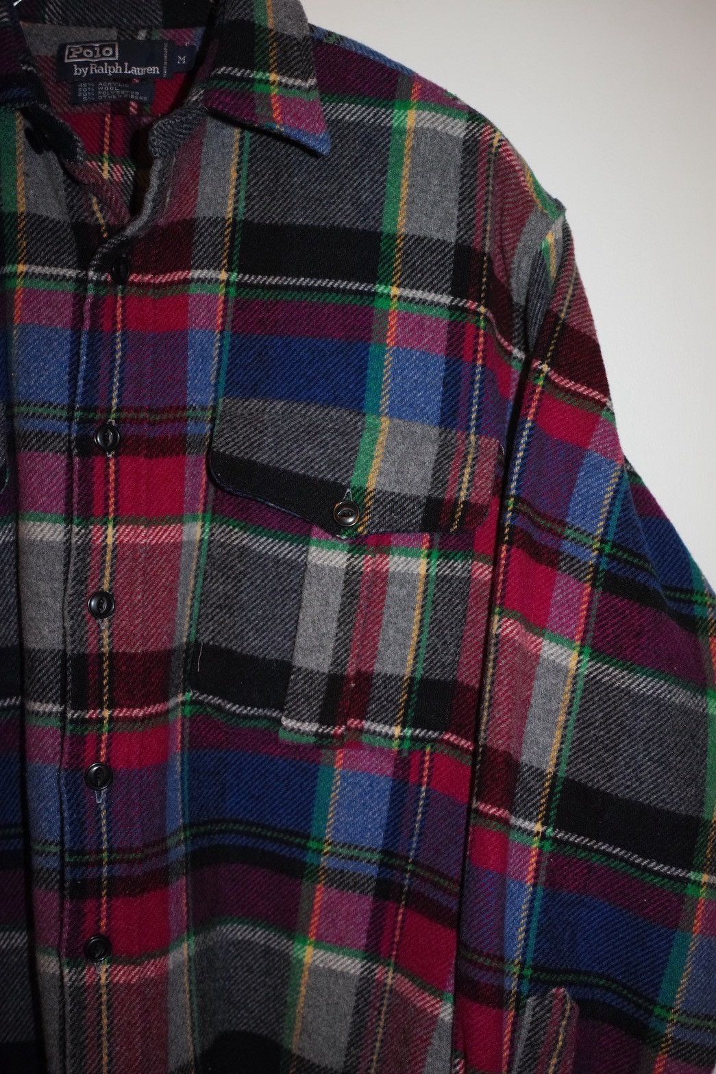 Polo Ralph Lauren Polo Ralph Lauren 90s Wool Blend Plaid Shirt Size M Size US M / EU 48-50 / 2 - 4 Thumbnail