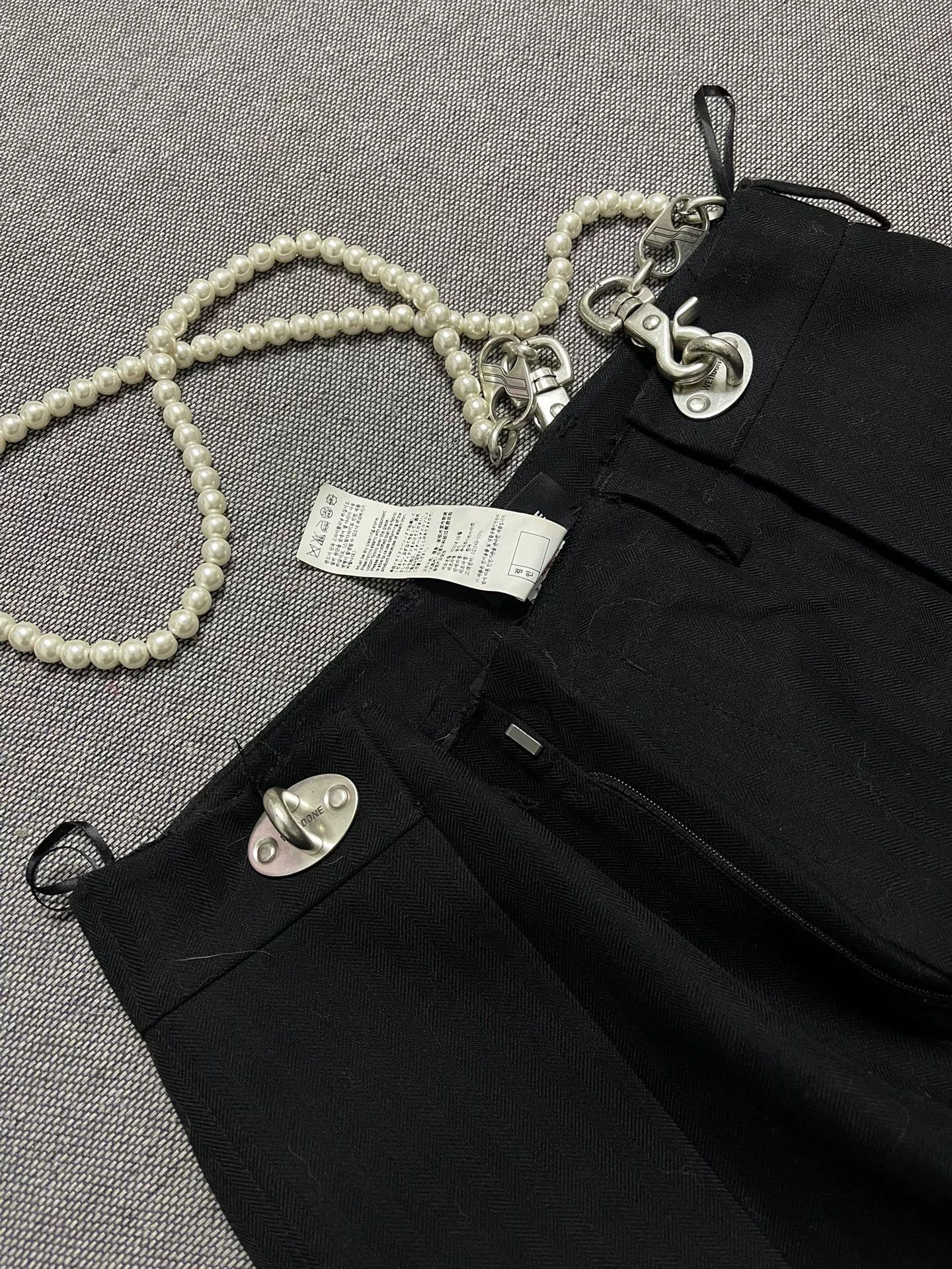 WE11DONE we11done Pearl Chain Trousers Size 40" / US 18 - 6 Thumbnail