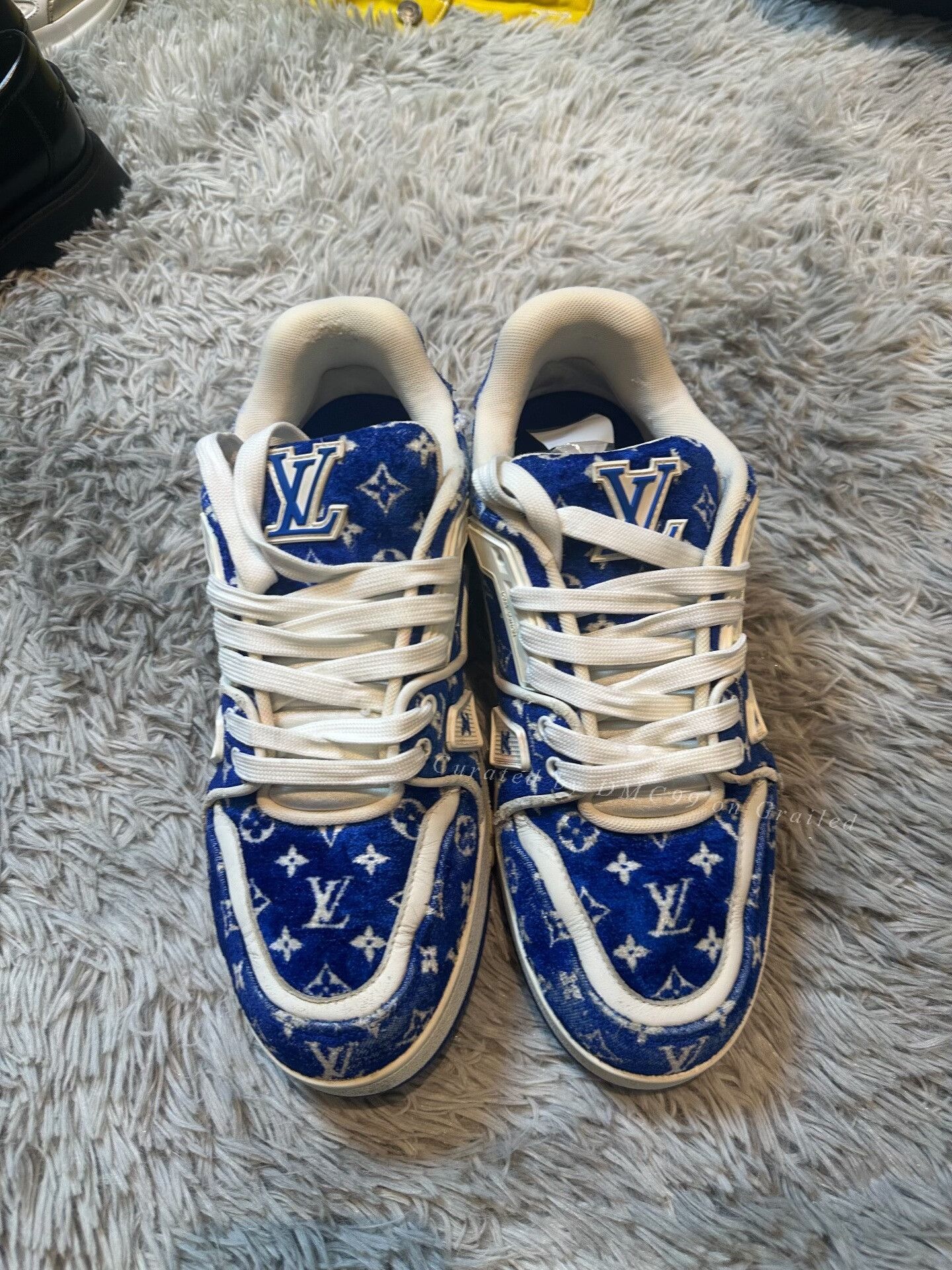 Louis Vuitton Louis Vuitton LV Trainer Blue Flocked Size US 7 / EU 40 - 2 Thumbnail
