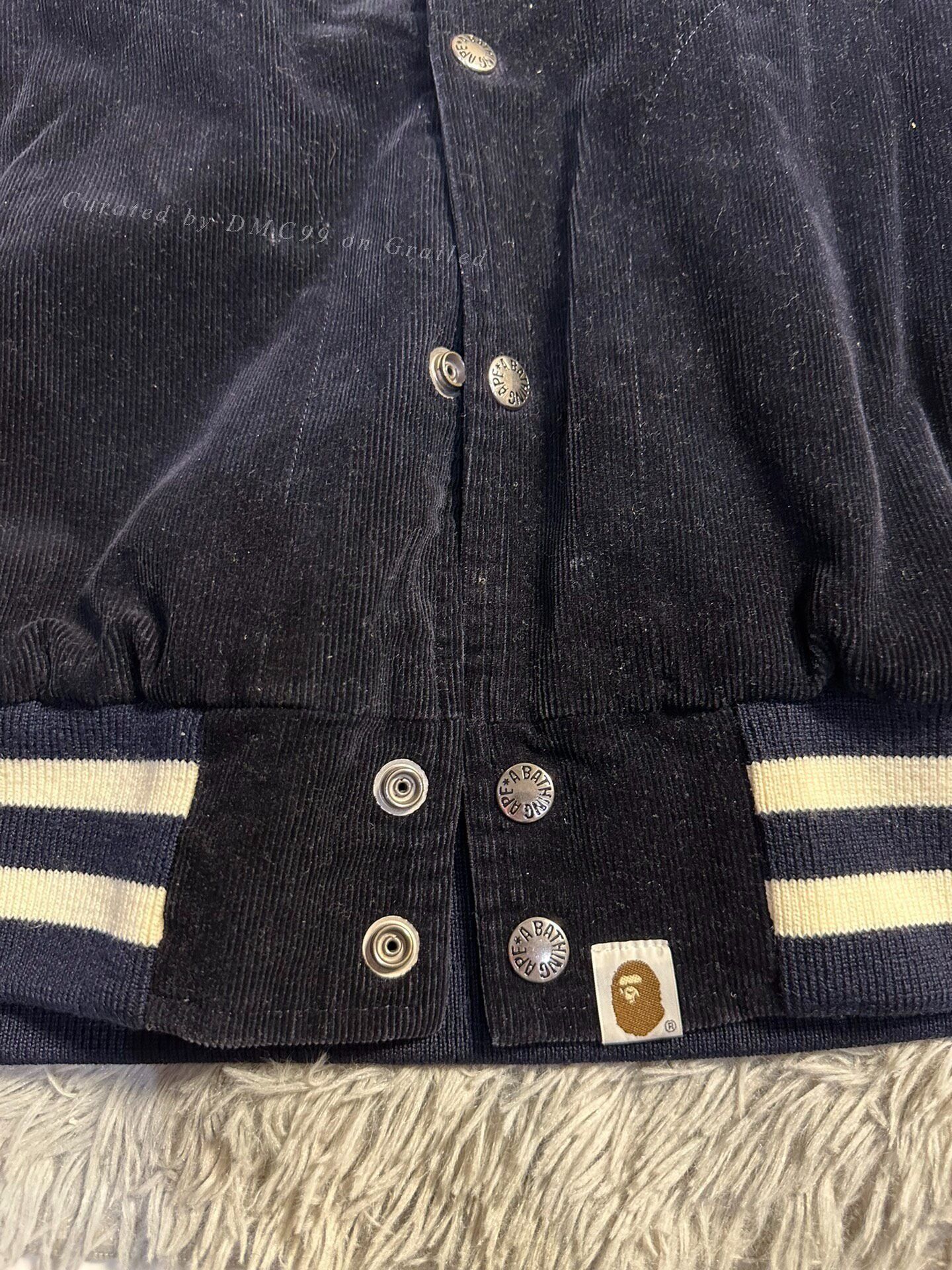 Bape Bape Vintage Corduroy Baseball Jacket Size US L / EU 52-54 / 3 - 5 Thumbnail