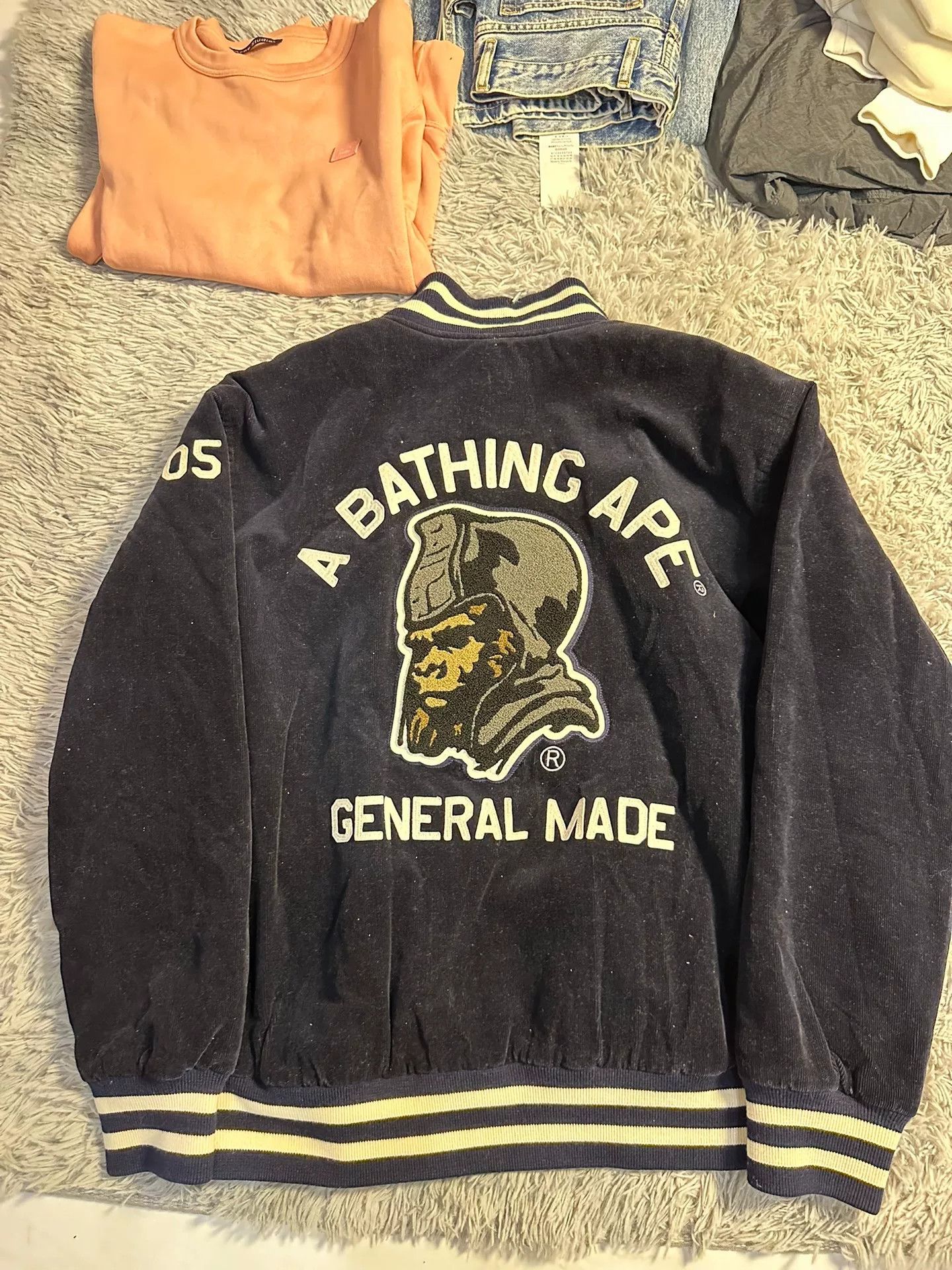 Bape Bape Vintage Corduroy Baseball Jacket Size US L / EU 52-54 / 3 - 2 Thumbnail