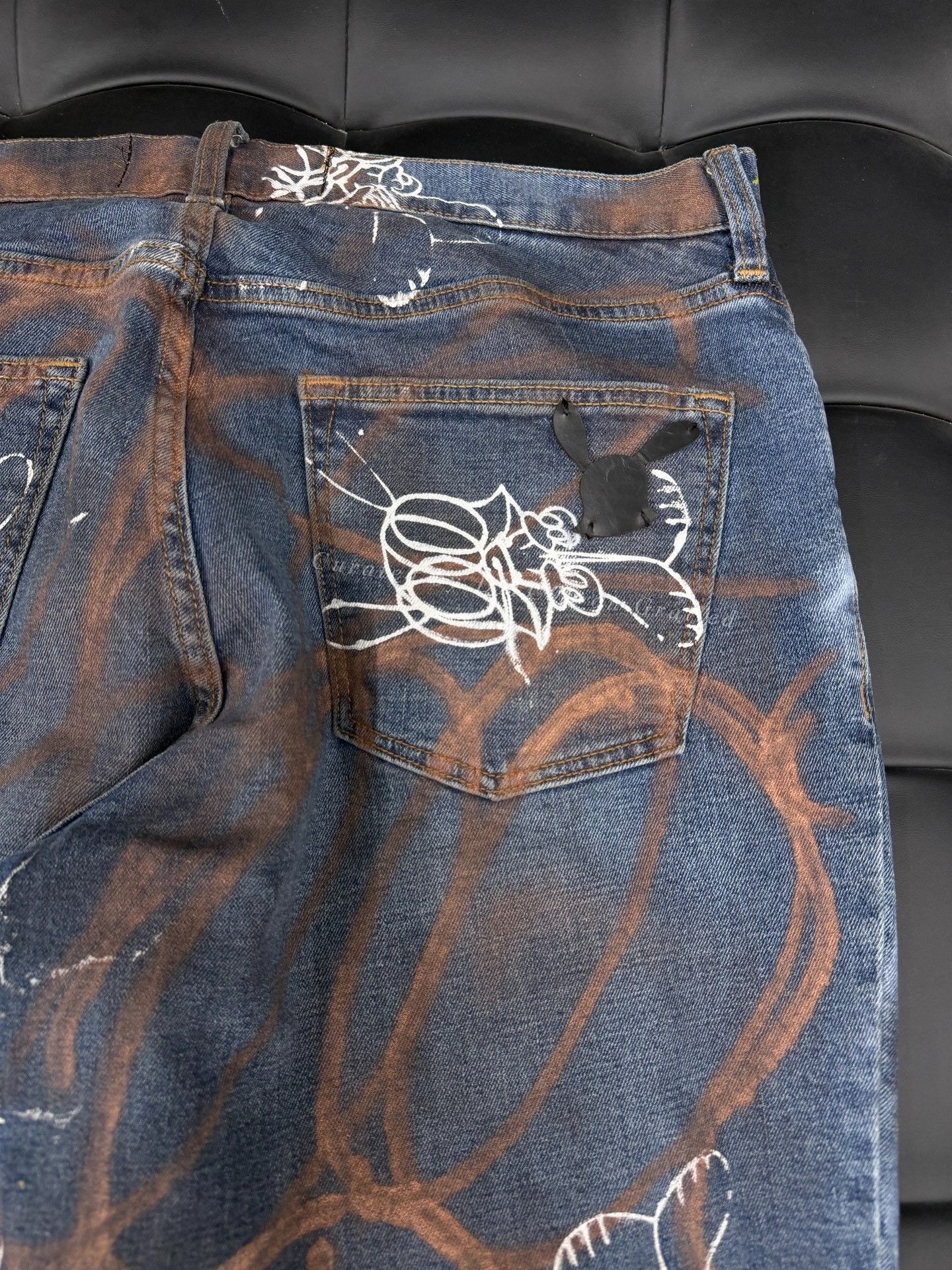 Skoloct Skoloct Hand Painted 1 of 1 Denim Size US 36 / EU 52 - 6 Thumbnail