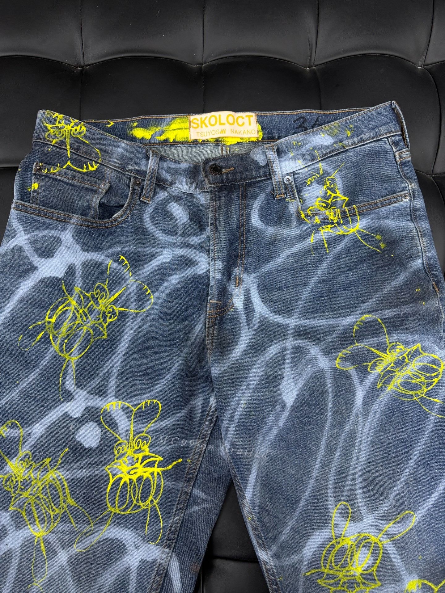 Skoloct Skoloct Hand Painted 1 of 1 Denim Size US 36 / EU 52 - 4 Thumbnail