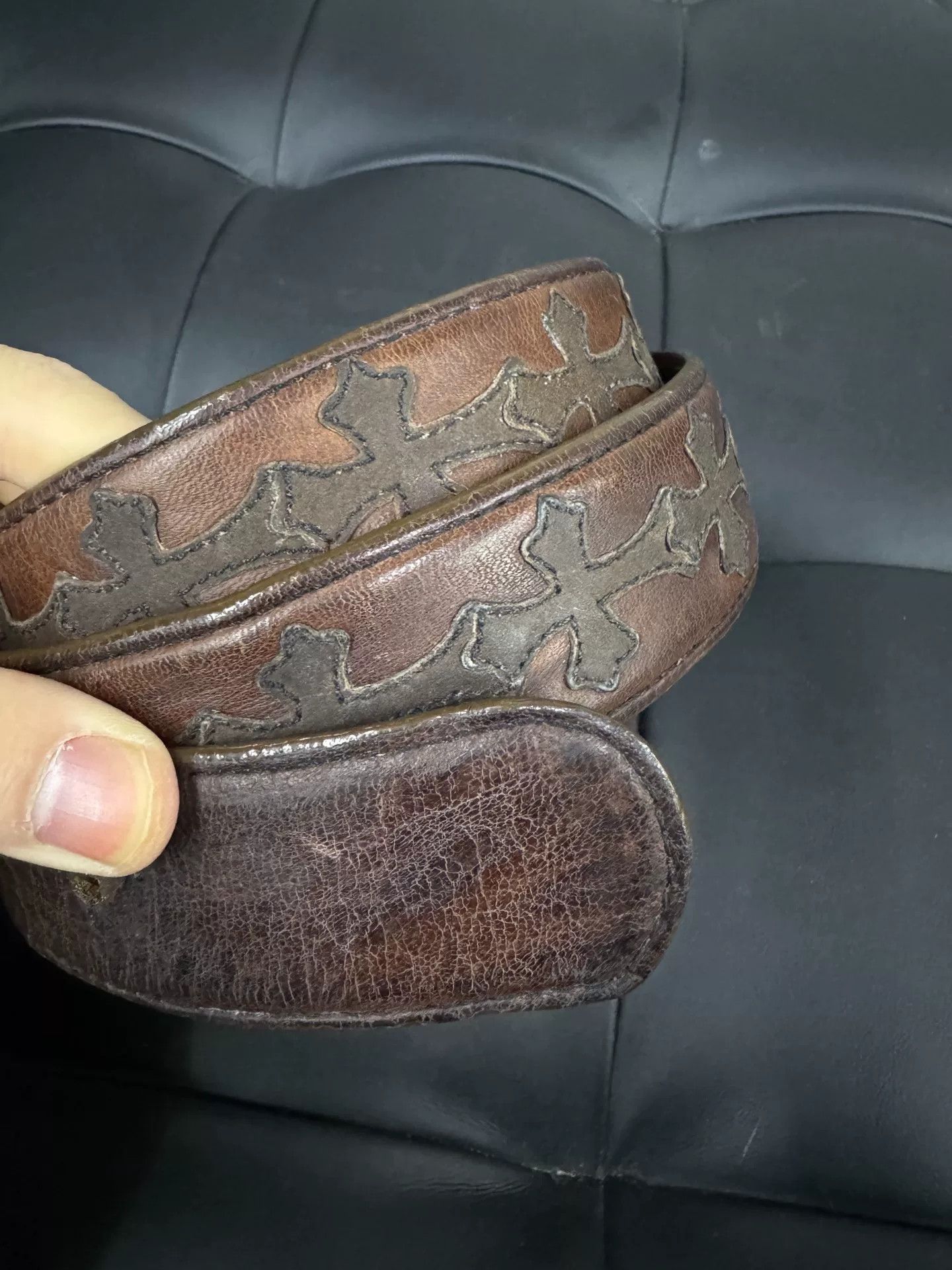 Chrome Hearts Chrome Hearts Brown Leather Belt Size ONE SIZE - 7 Thumbnail
