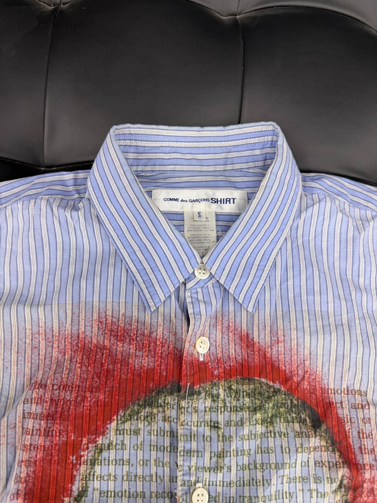 Comme des Garcons SHIRT Comme des Garçons CDG Printed Stripe Shirt Size US S / EU 44-46 / 1 - 2 Thumbnail