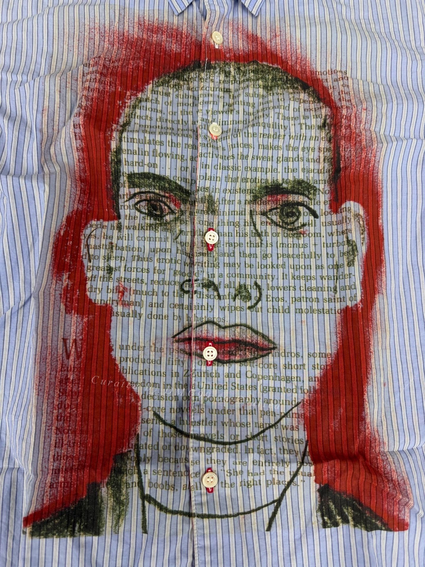 Comme des Garcons SHIRT Comme des Garçons CDG Printed Stripe Shirt Size US S / EU 44-46 / 1 - 3 Thumbnail
