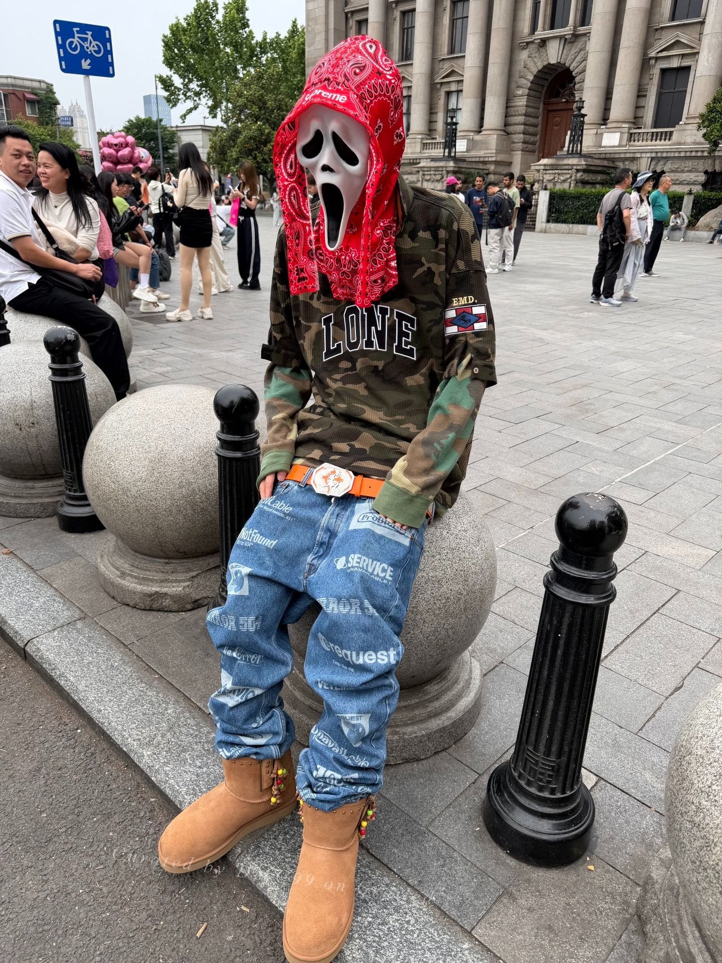 Supreme Supreme Red Bandana Pattern Mask Size ONE SIZE - 3 Thumbnail