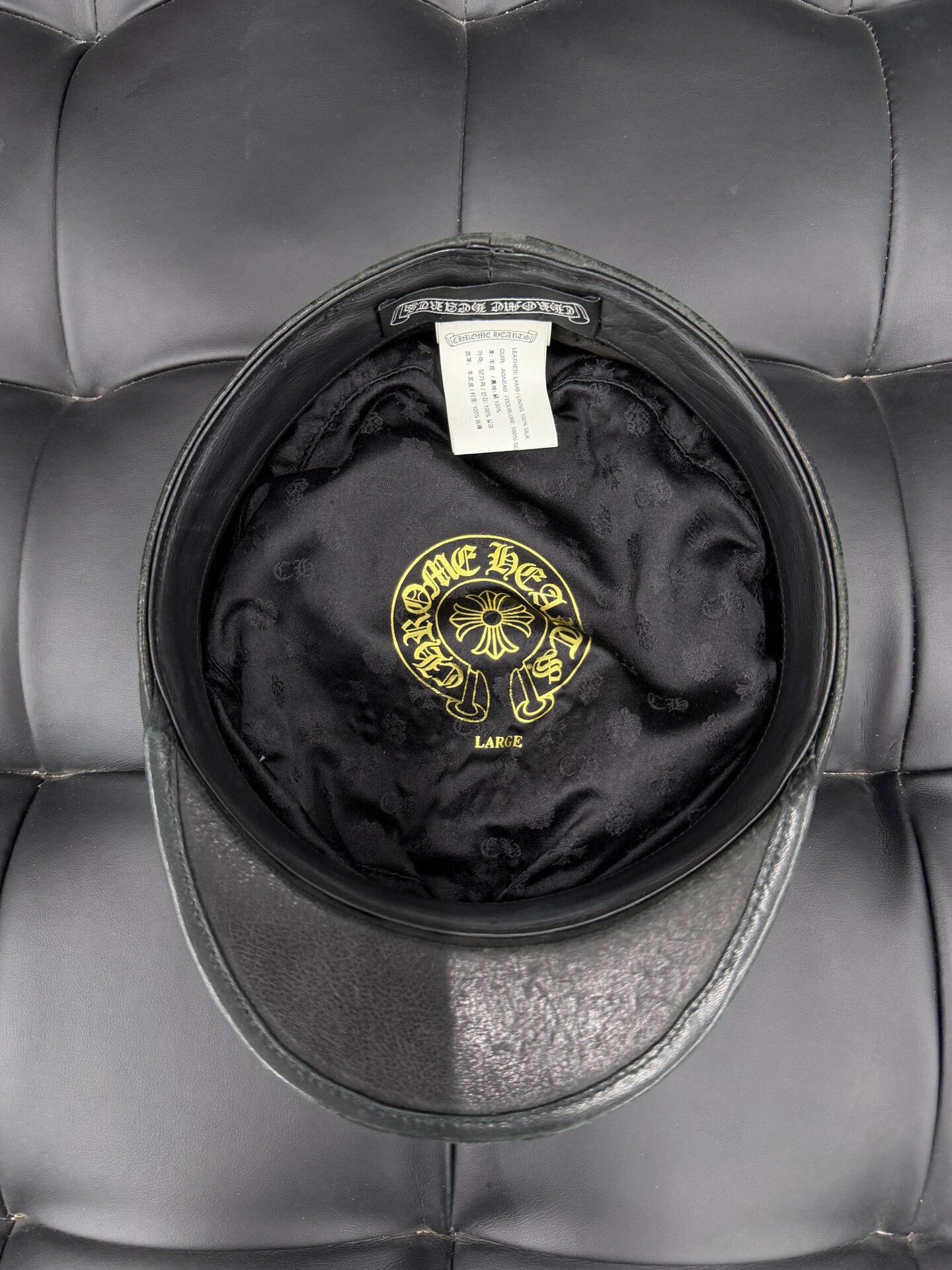 Chrome Hearts Chrome Hearts Lambskin Newsboy Cap Size ONE SIZE - 5 Thumbnail