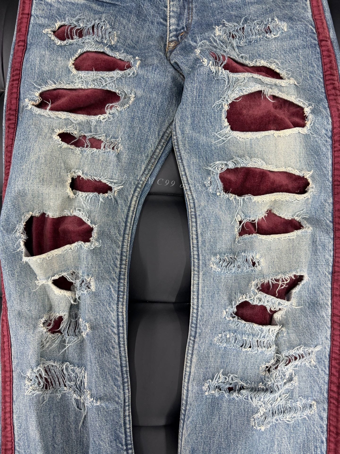 Undercover Undercover 02AW Distressed Blue Jeans Size US 32 / EU 48 - 3 Thumbnail