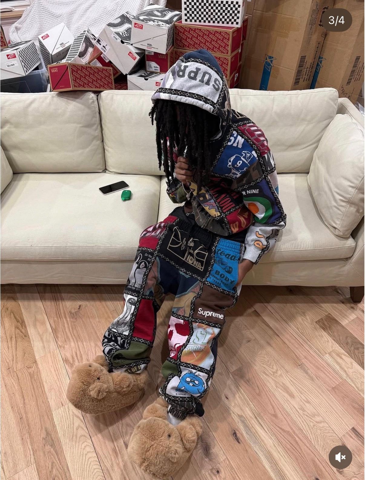 Supreme Supreme x Number (N)ine Patchwork Sweatpants Size US 28 / EU 44 - 6 Thumbnail