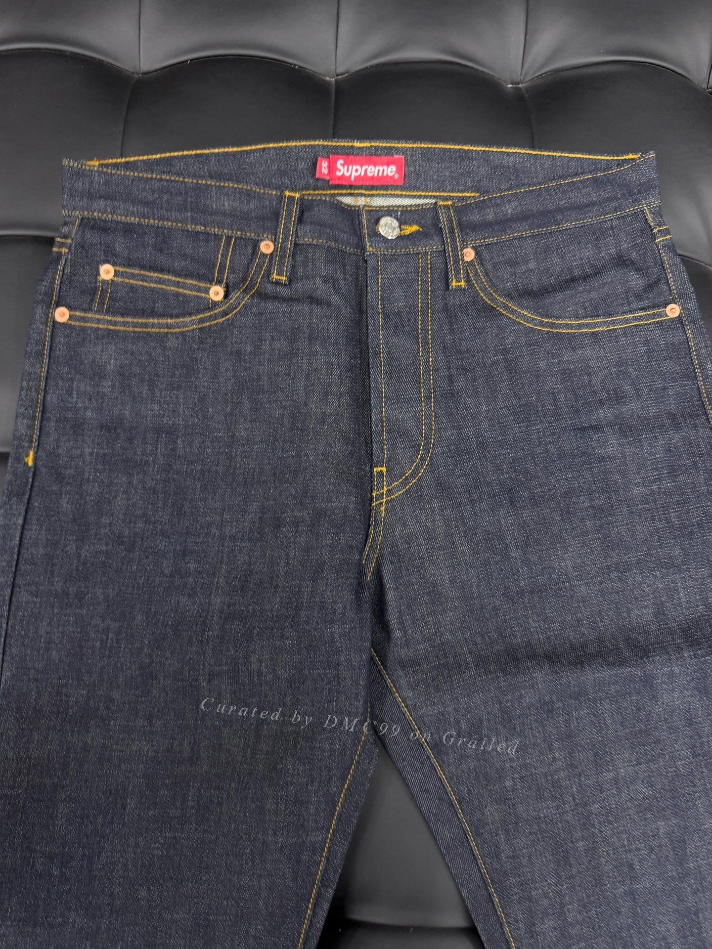 Supreme Supreme Straight-Leg Raw Denim Jeans Size US 32 / EU 48 - 2 Thumbnail