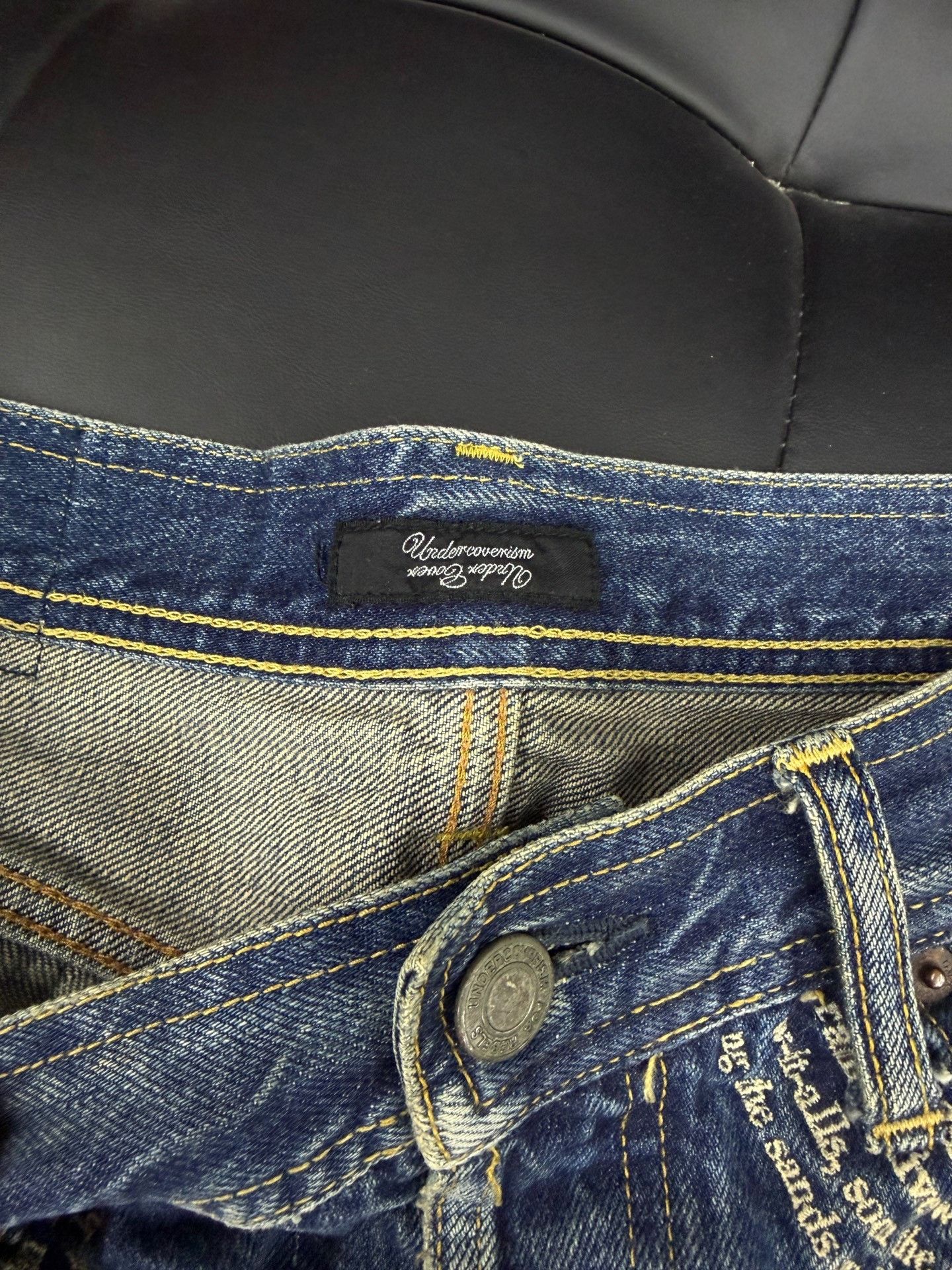 Undercover UNDERCOVER 09SS Washed Poetry Embroidery Jeans Size US 30 / EU 46 - 3 Thumbnail