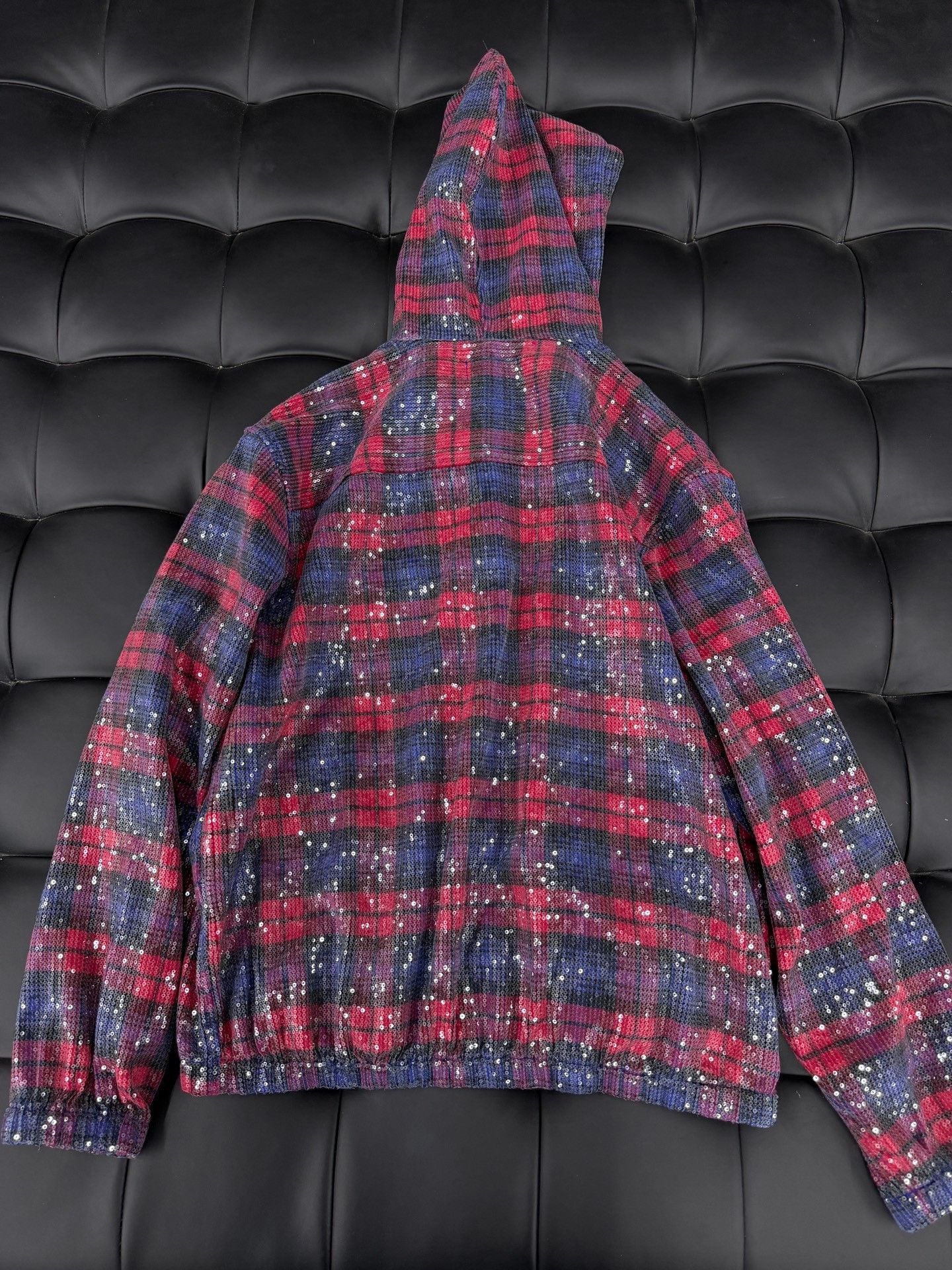 AVAVAV AFB Sequin Plaid Hooded Shirt Size US M / EU 48-50 / 2 - 4 Thumbnail