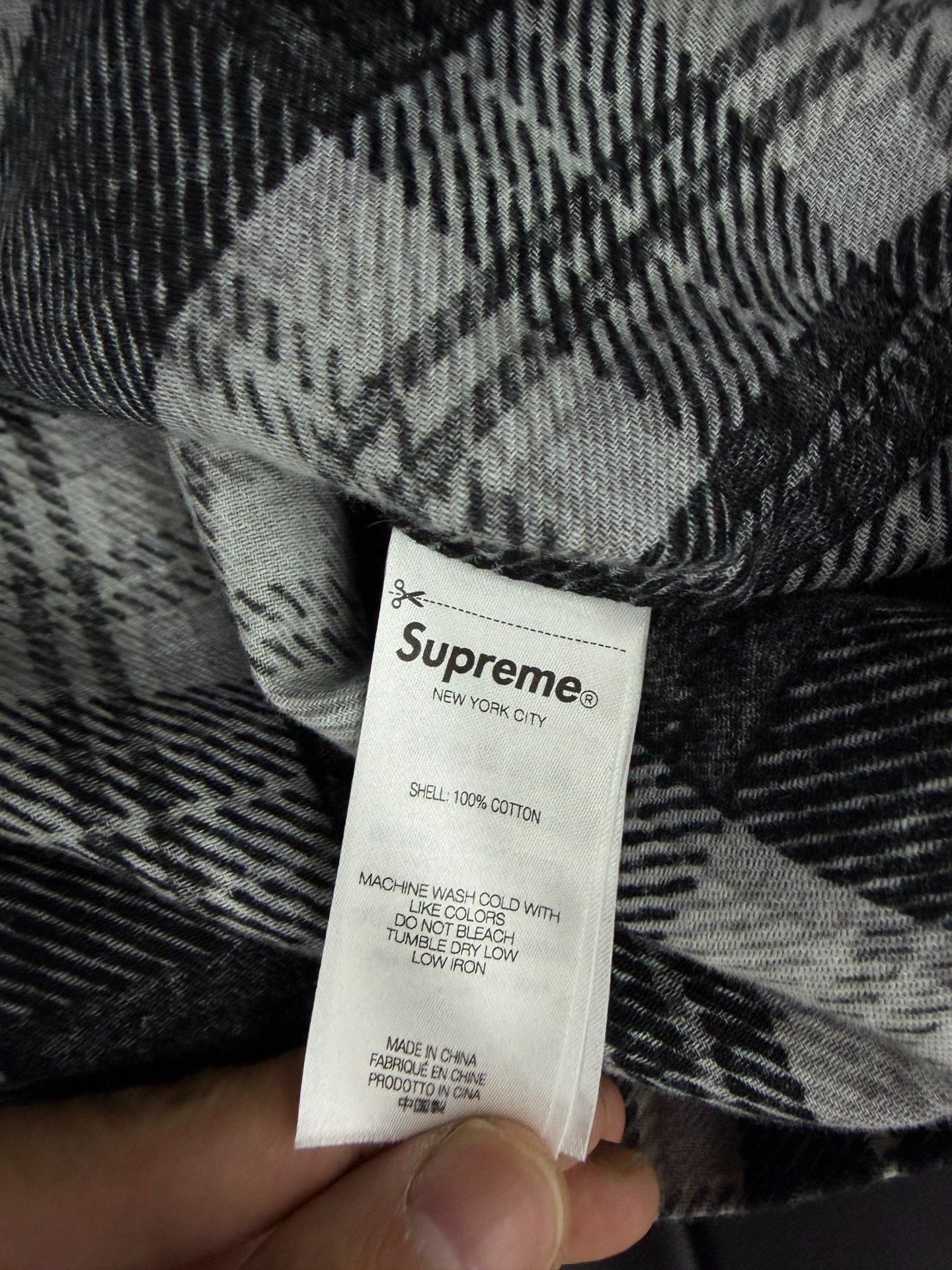 Supreme Supreme Black White Hooded Shirt Size US M / EU 48-50 / 2 - 4 Thumbnail