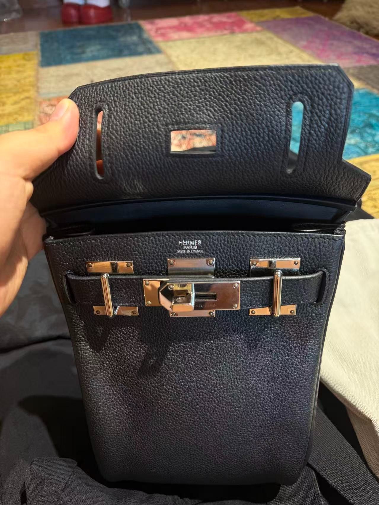 Hermes Hermes Hac a Dos Small Black Silver Size ONE SIZE - 2 Thumbnail