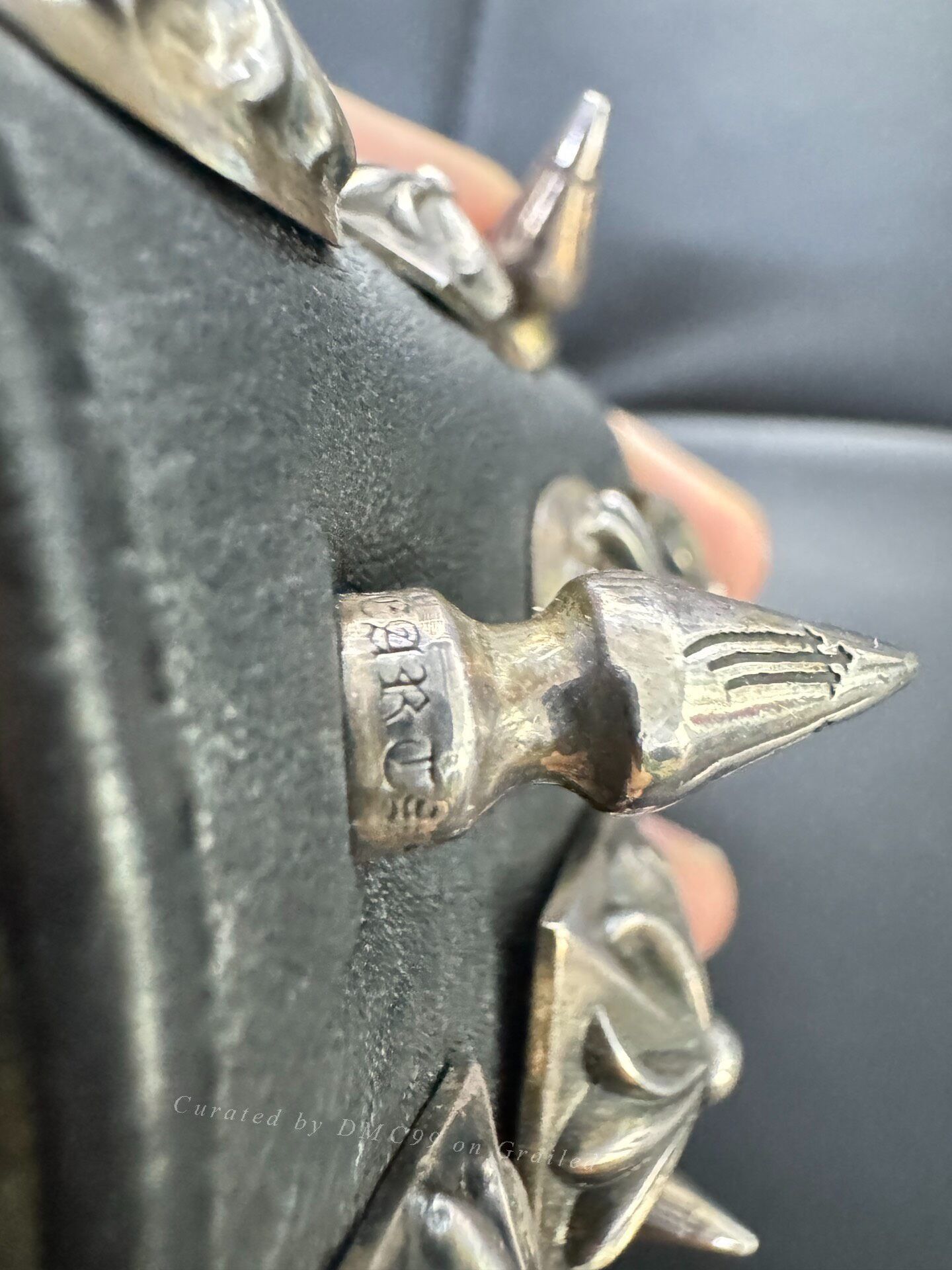 Chrome Hearts Chrome Hearts Silver Rivet Leather Bracelet Size ONE SIZE - 4 Thumbnail