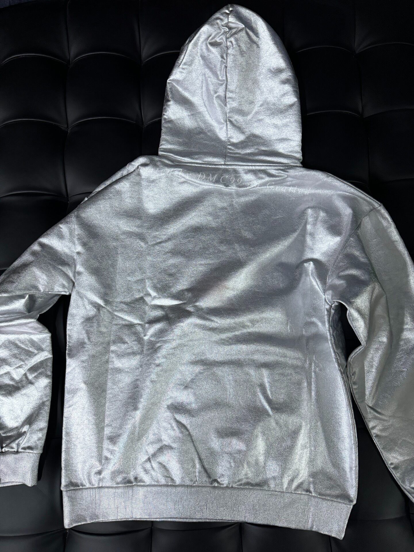 Celine Celine Silver Boxy Short Hoodie Size US L / EU 52-54 / 3 - 4 Thumbnail