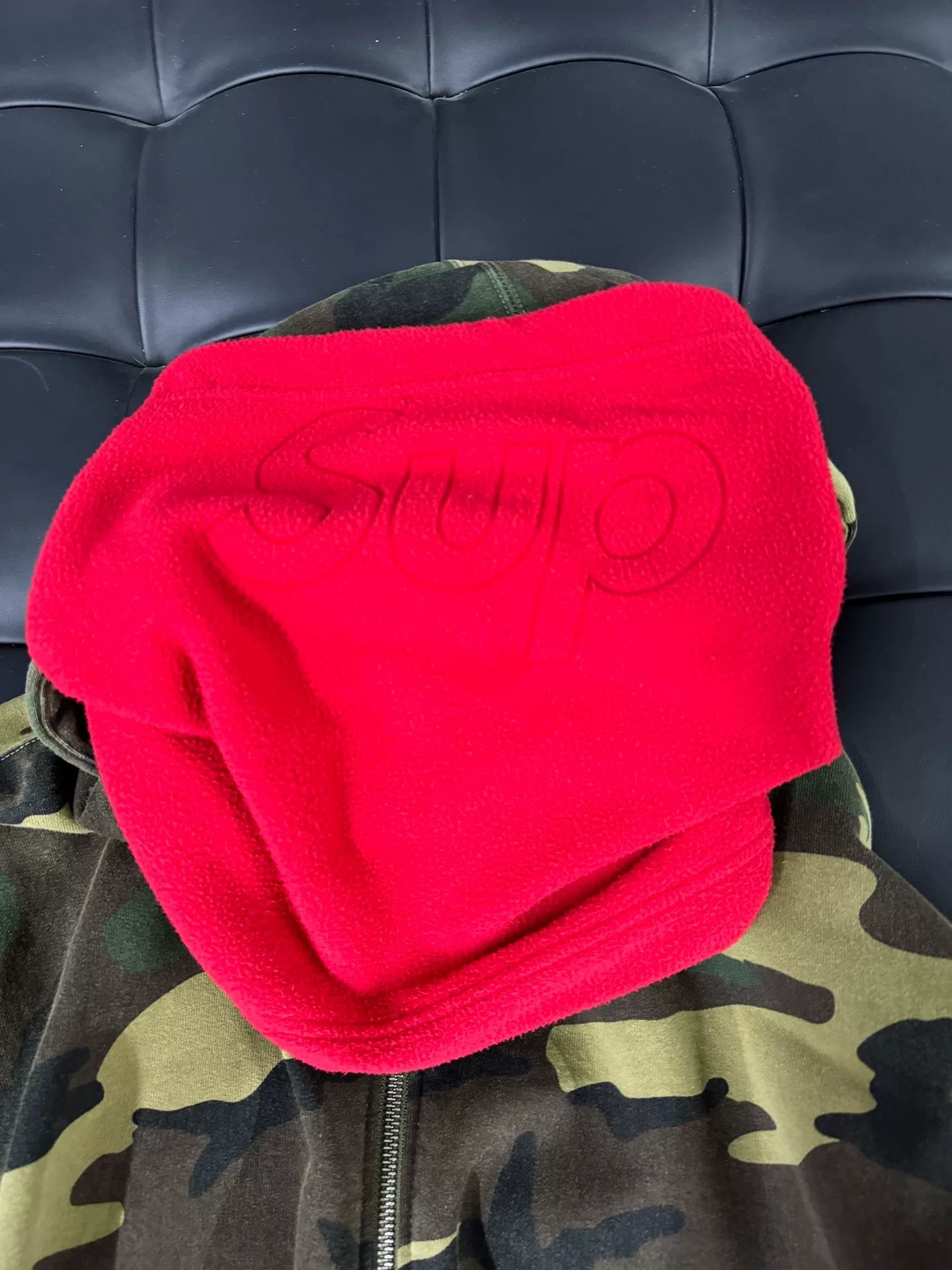 Supreme Supreme 22FW Camouflage Zip Hoodie Size US XL / EU 56 / 4 - 3 Thumbnail